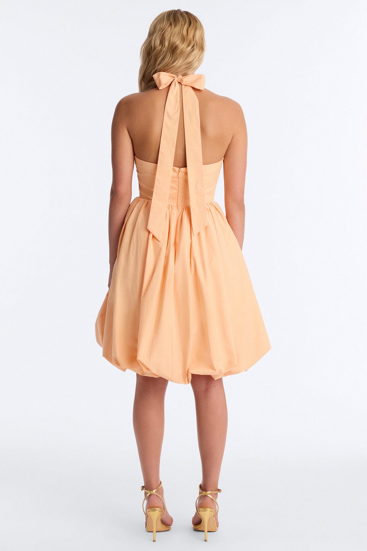 Lori Cutie Poplin Midi Dress - Peach