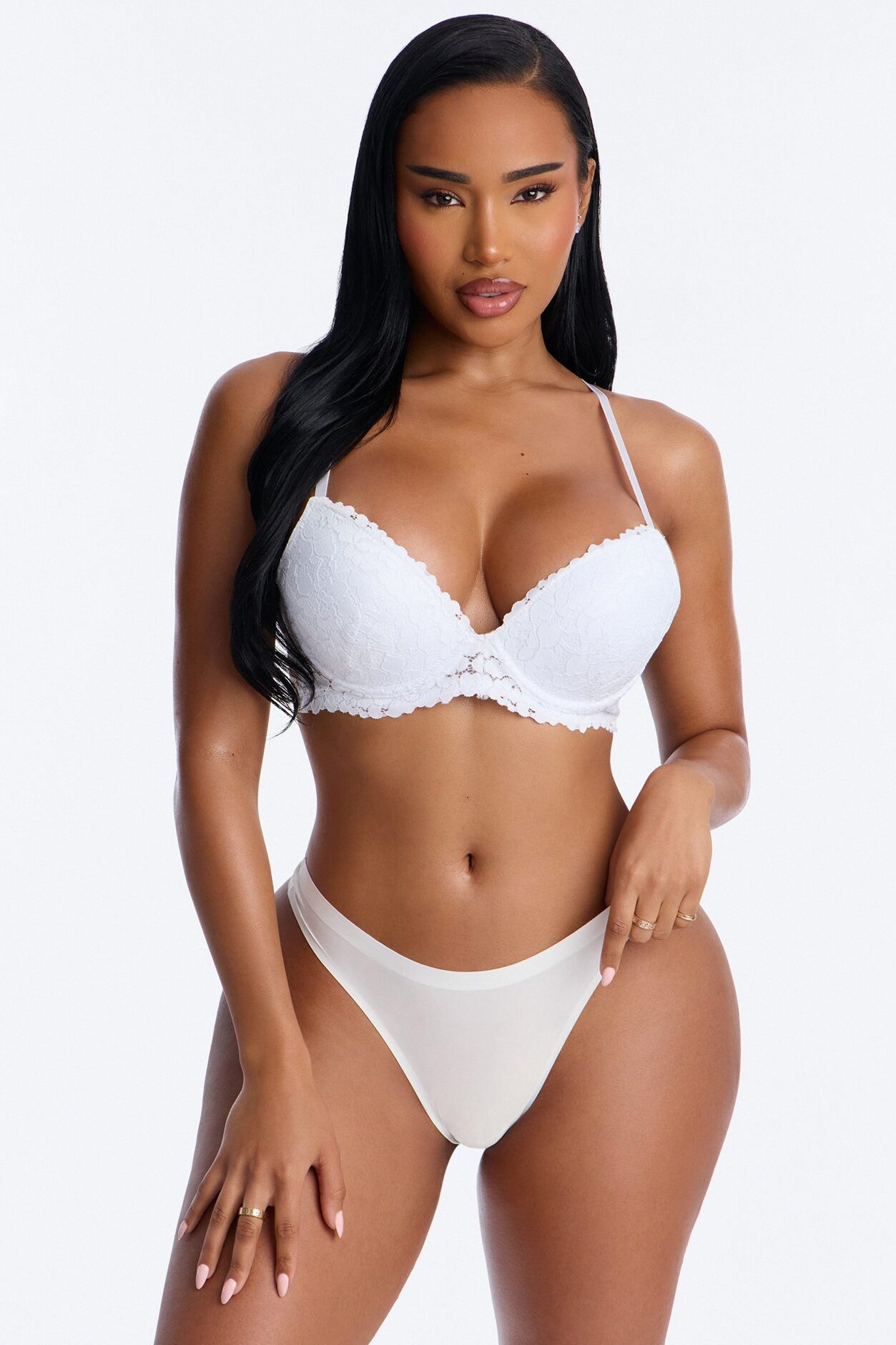 Unstoppable Lace Push Up Bra - White