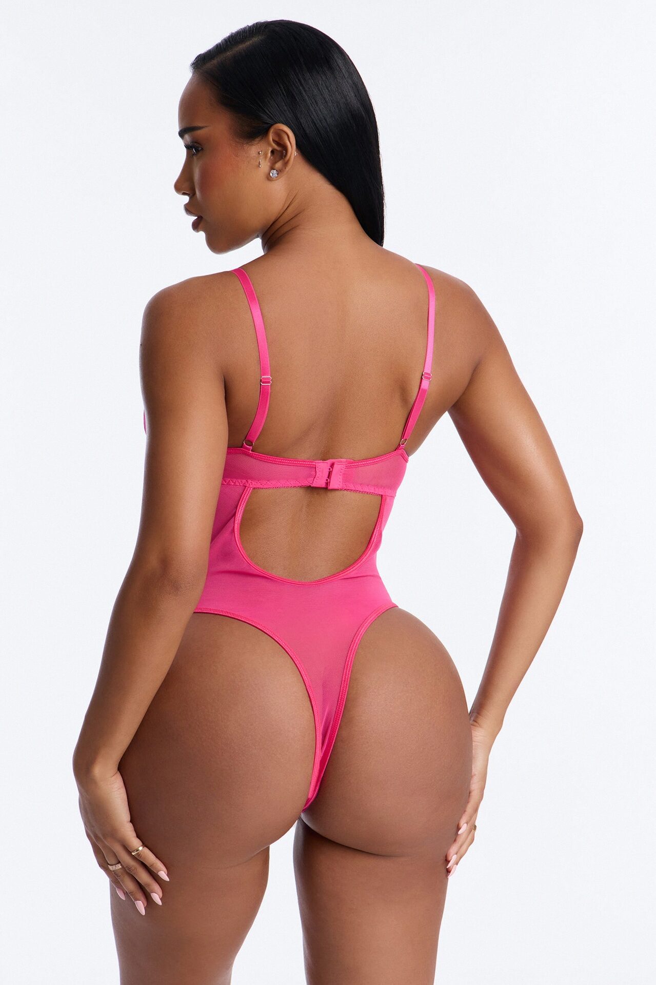 Come Over Underwire Boning Lace Teddy - Fuchsia