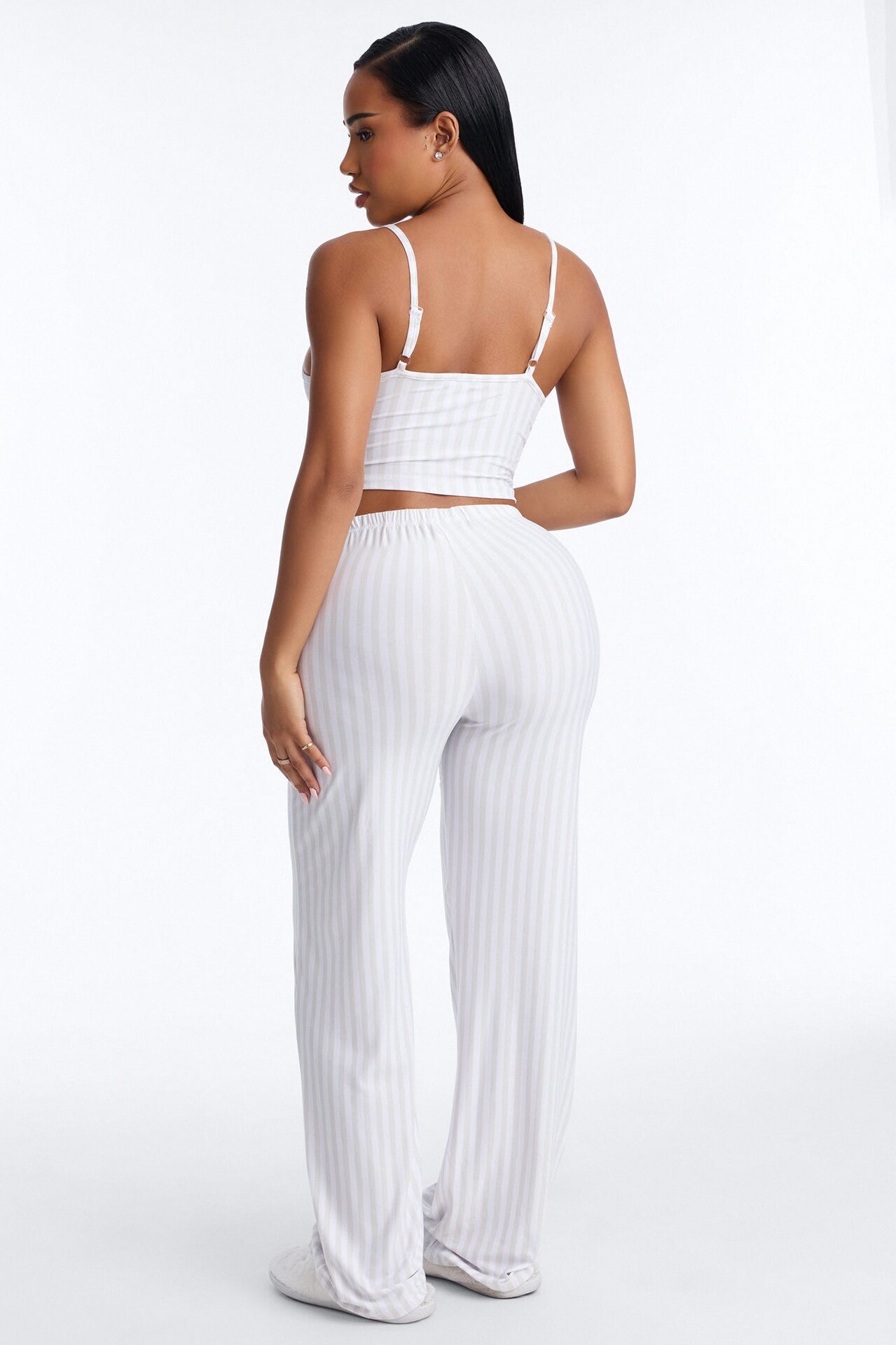 Sequin Bride’s Night In Cami PJ Pant Set - White