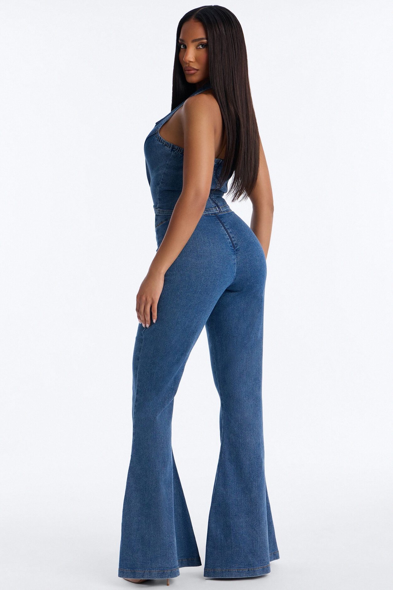Erin Halter Denim Pant Set - Medium Wash