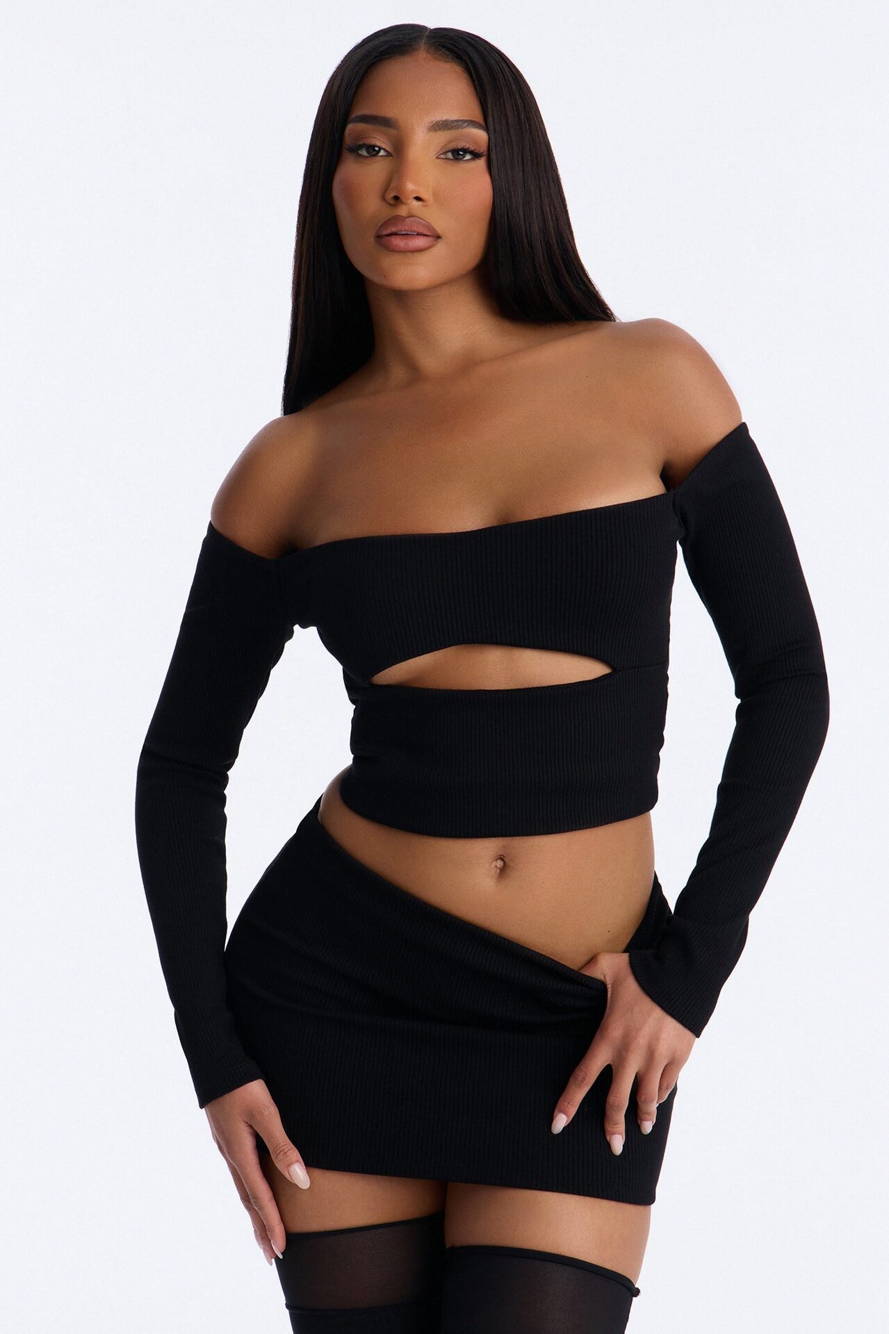 Scarlett Snatched Micro Mini Skort Set - Black