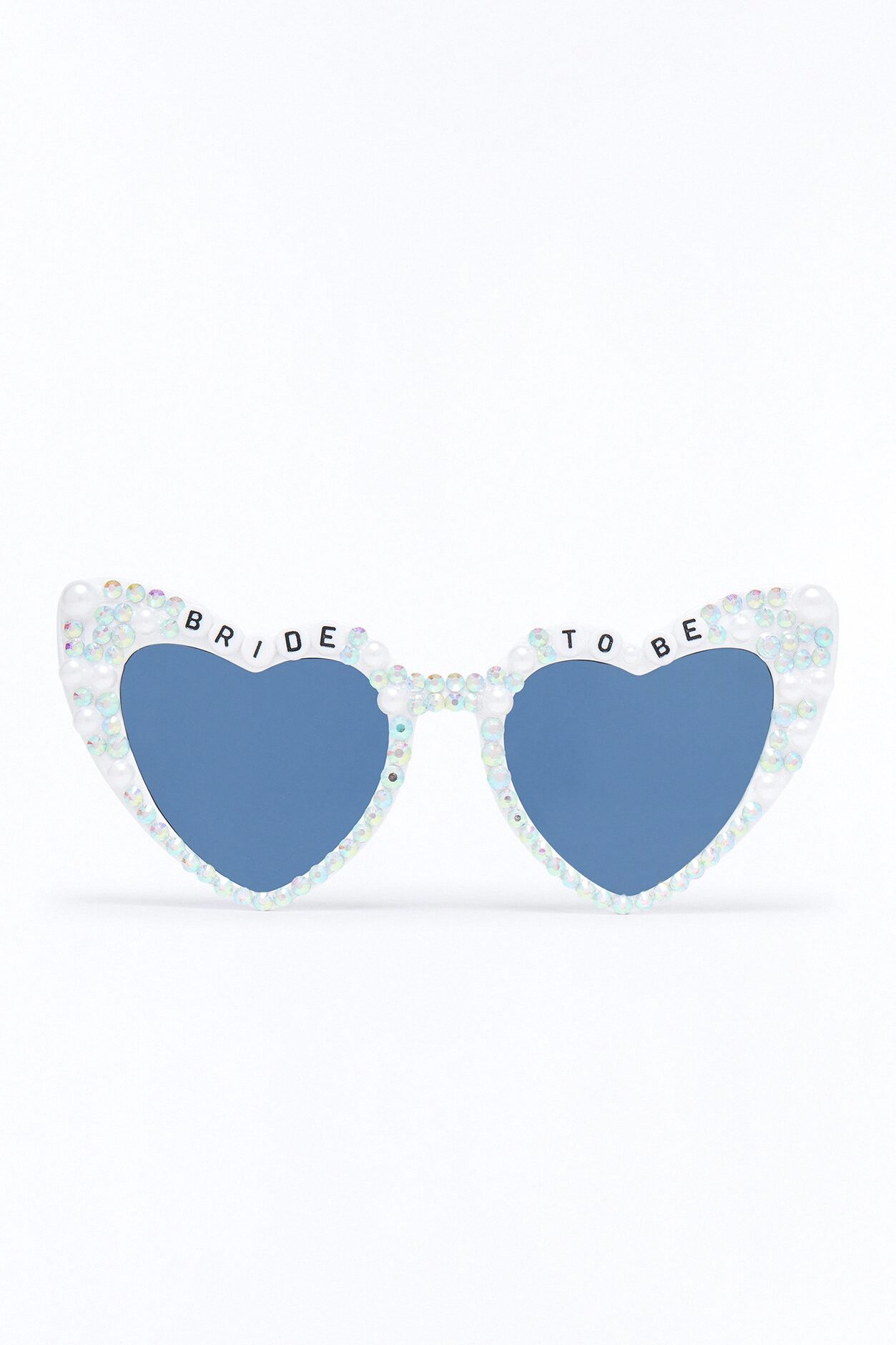 Bride To Be Heart Eye Sunglasses - White