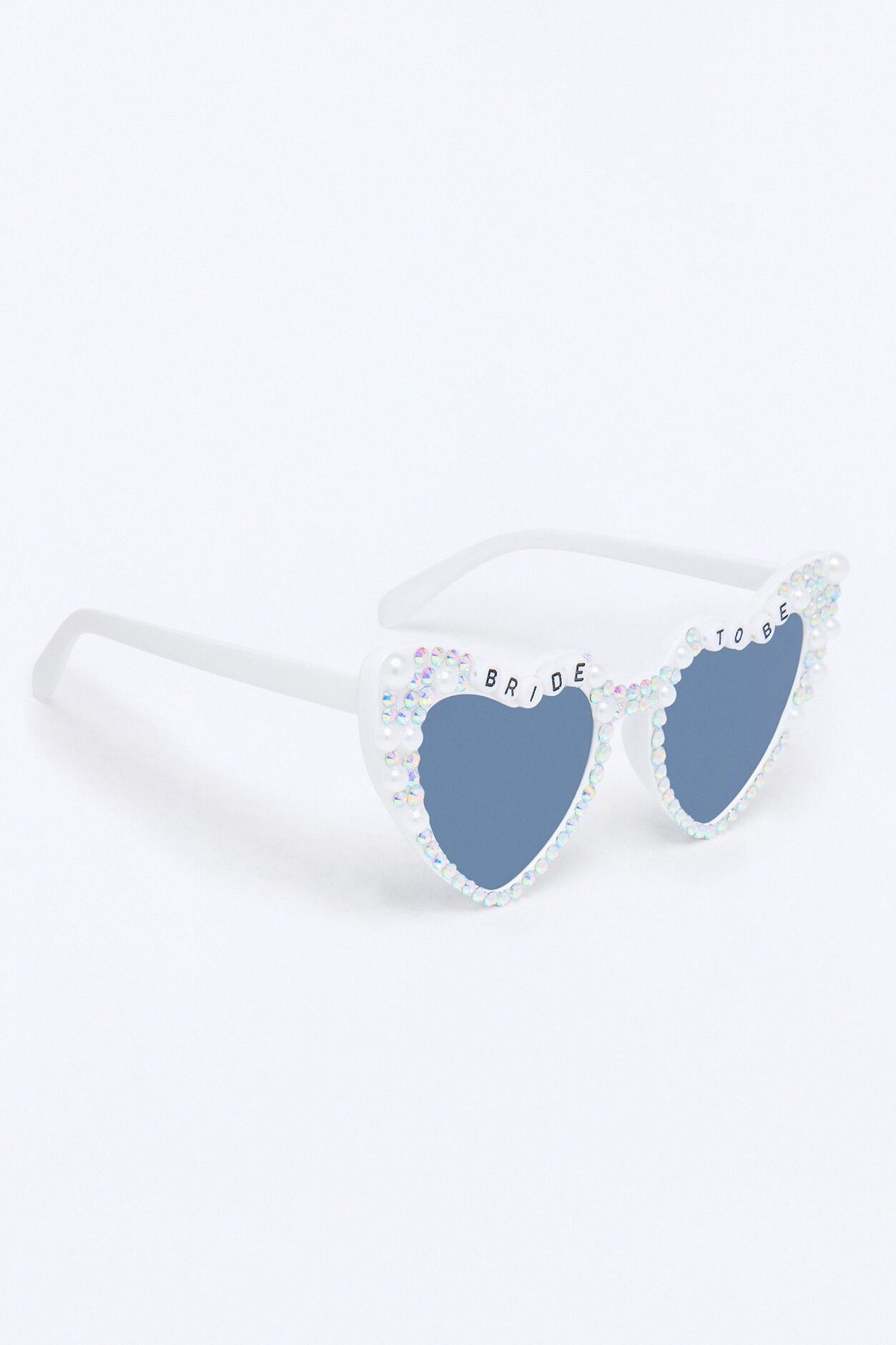 Bride To Be Heart Eye Sunglasses - White