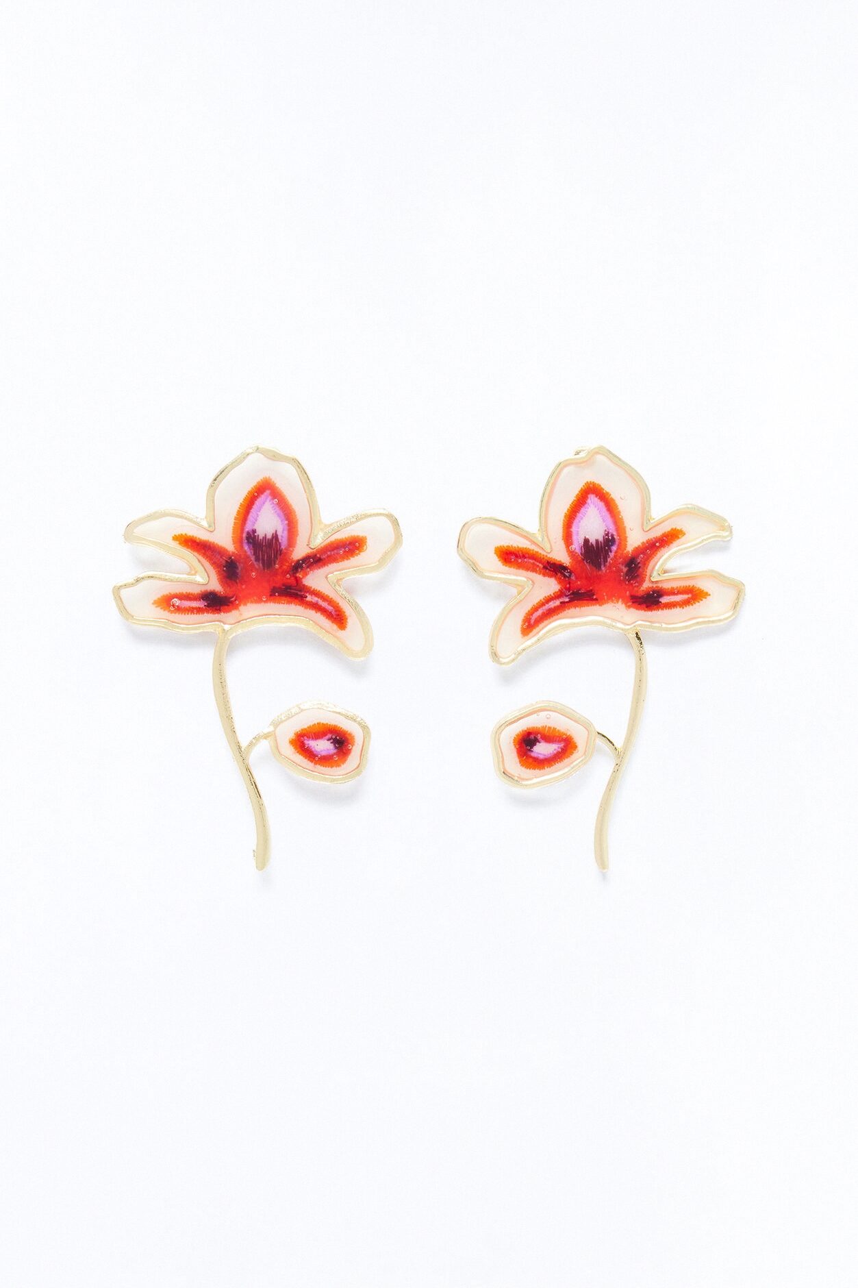 Petal Muse Drop Earrings - Gold/combo