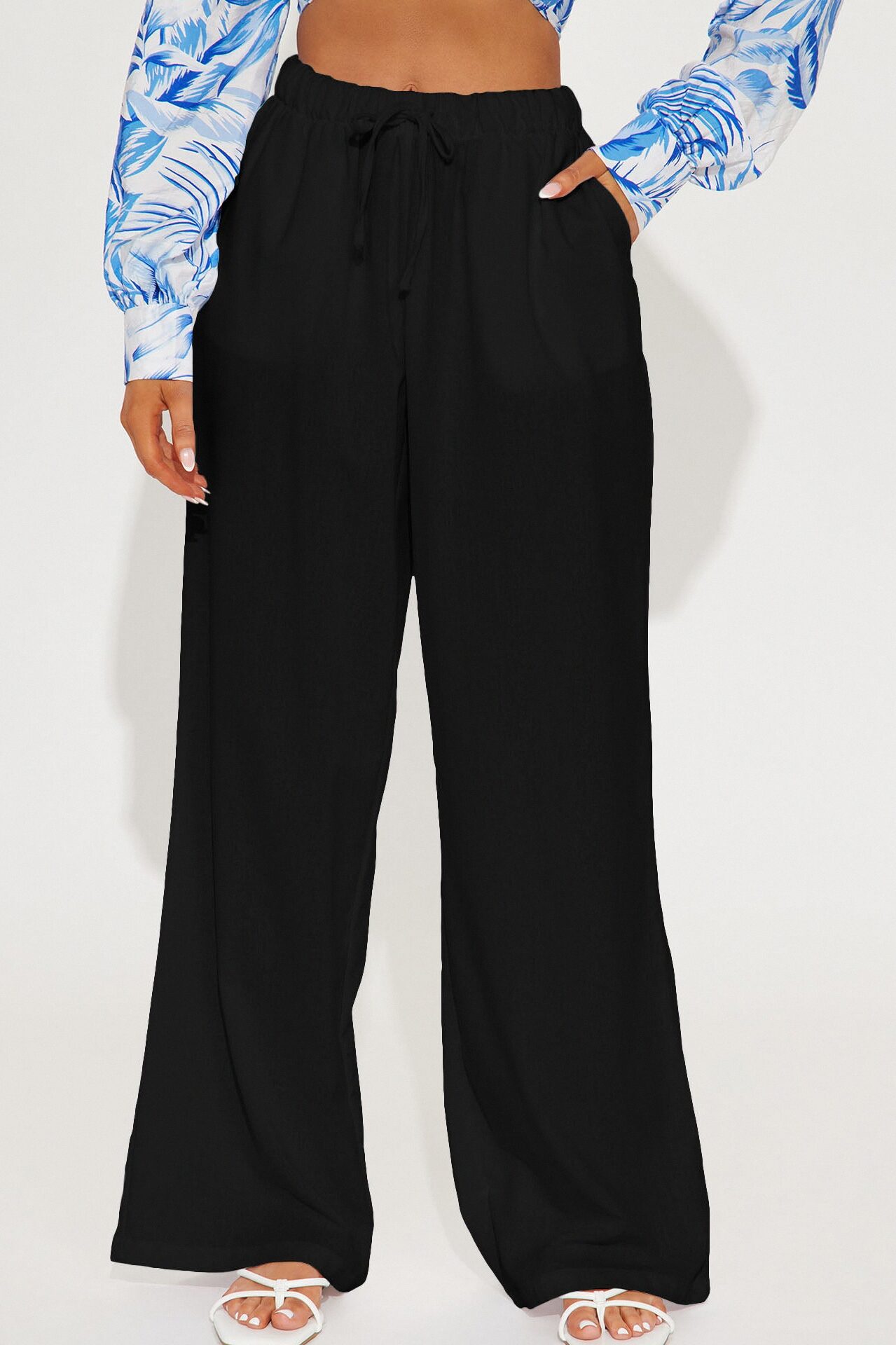 Beach Walks Linen Pant - Black