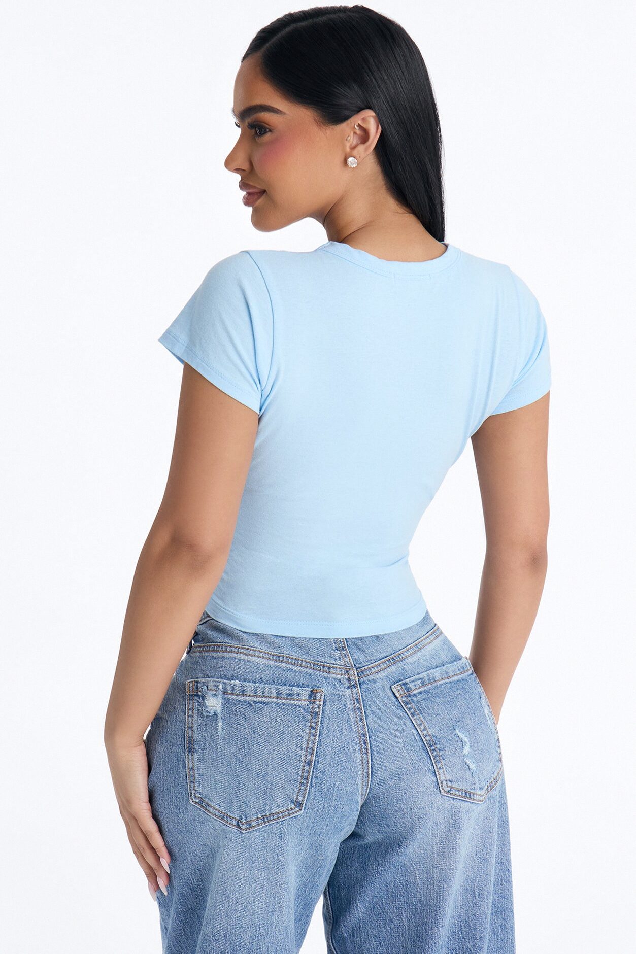 Wifey Baby Tee - Light Blue