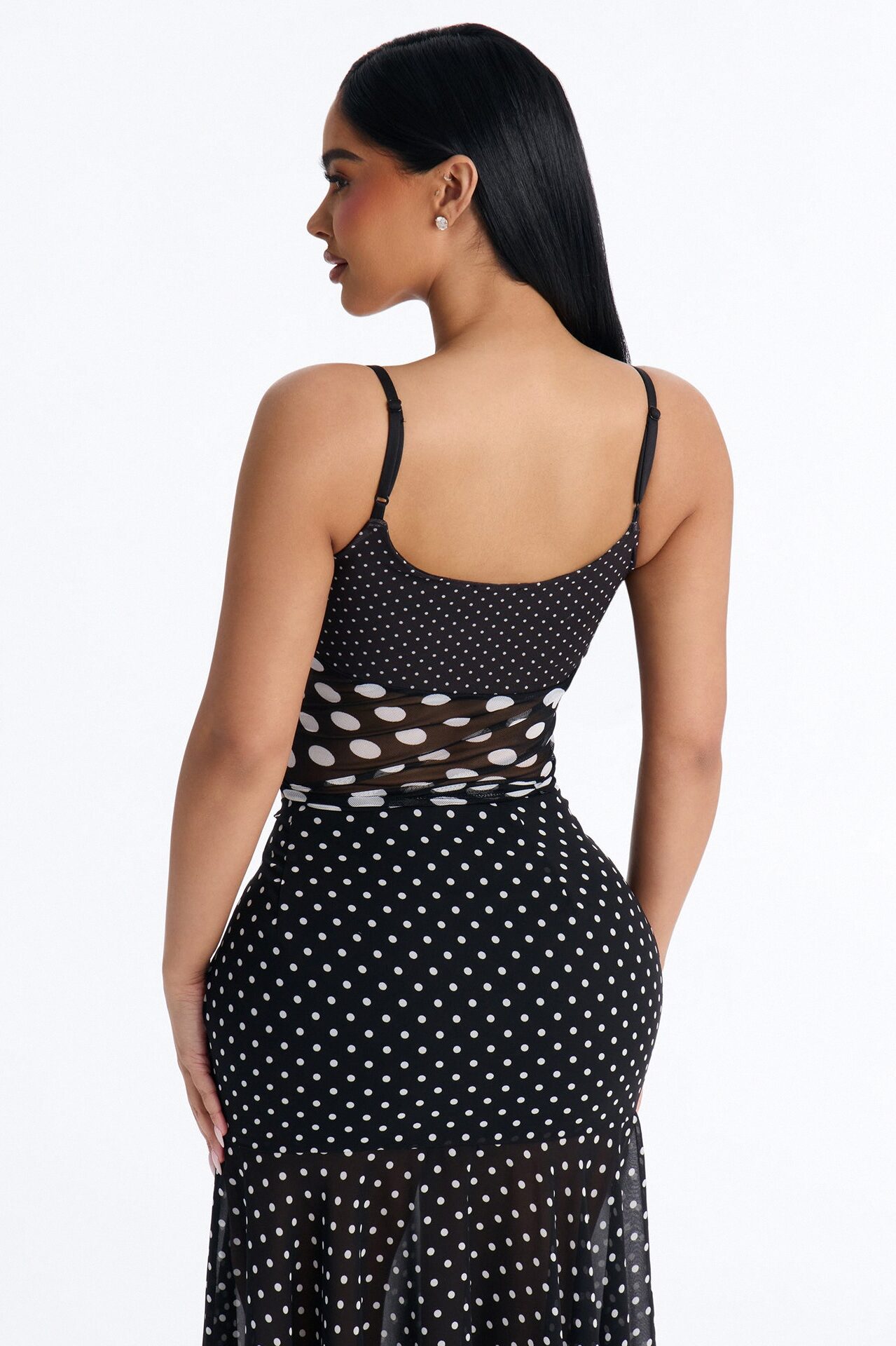 Josie Polka Dot Cami Top - Black/White