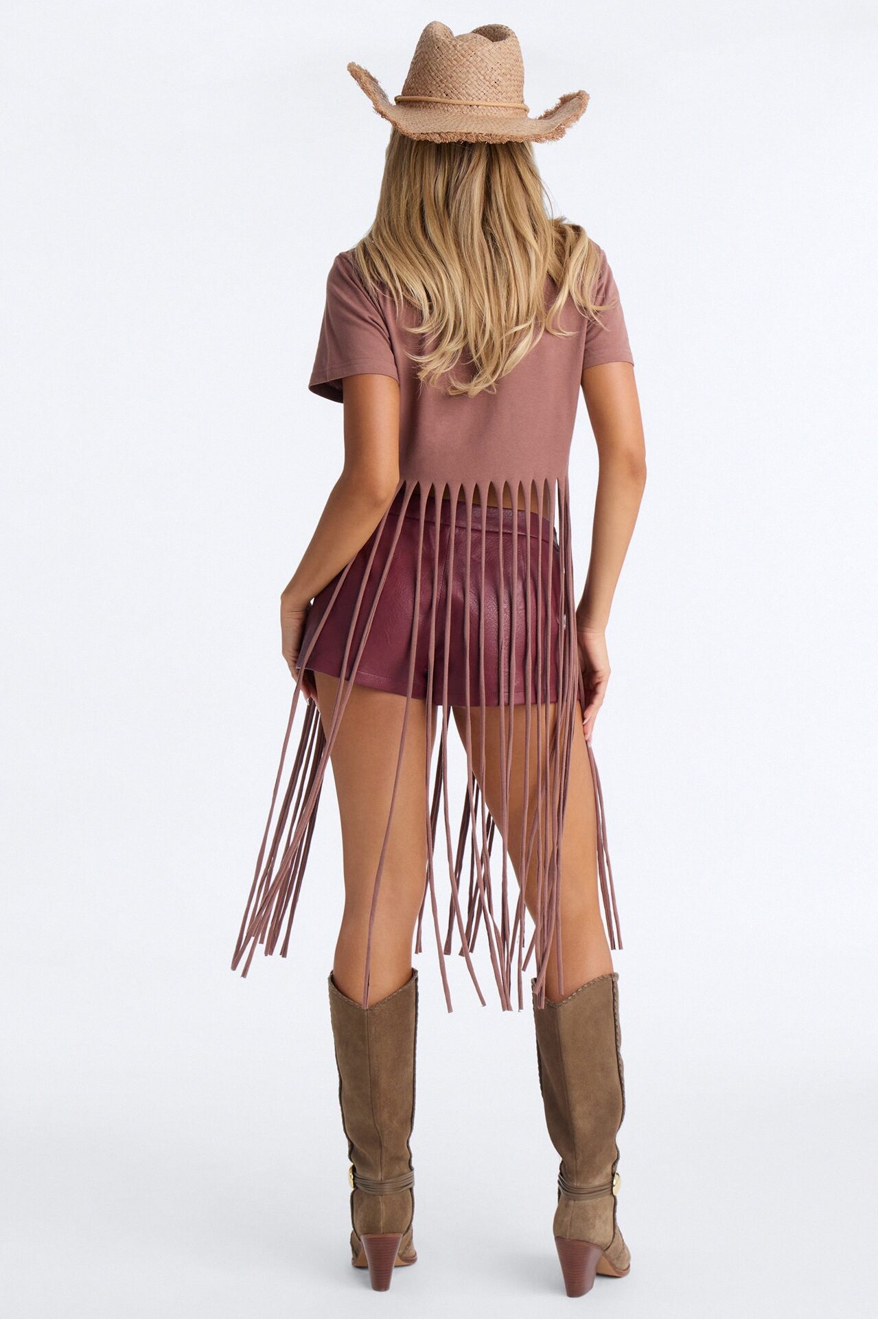 Def Leppard Fringe Tee - Brown