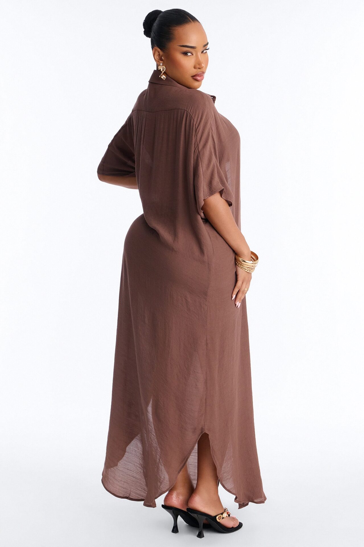Lazy Summer Daze Cover Up Dress - Chocolate