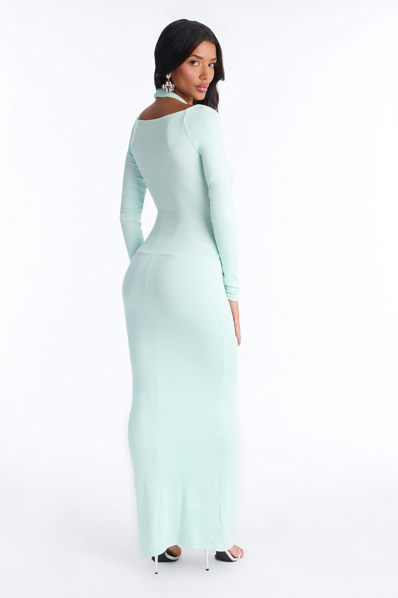 Casey Ruched Maxi Dress - Mint