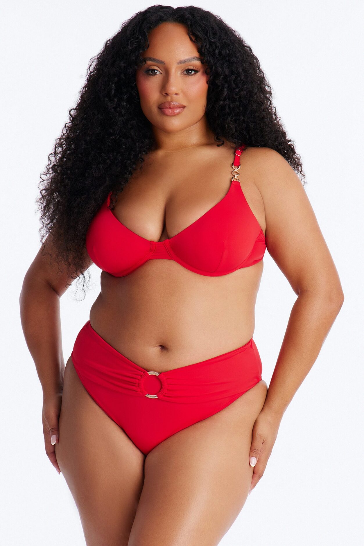 Meet Me By The Shore Underwire Hardware 2 Piece Bikini - Red