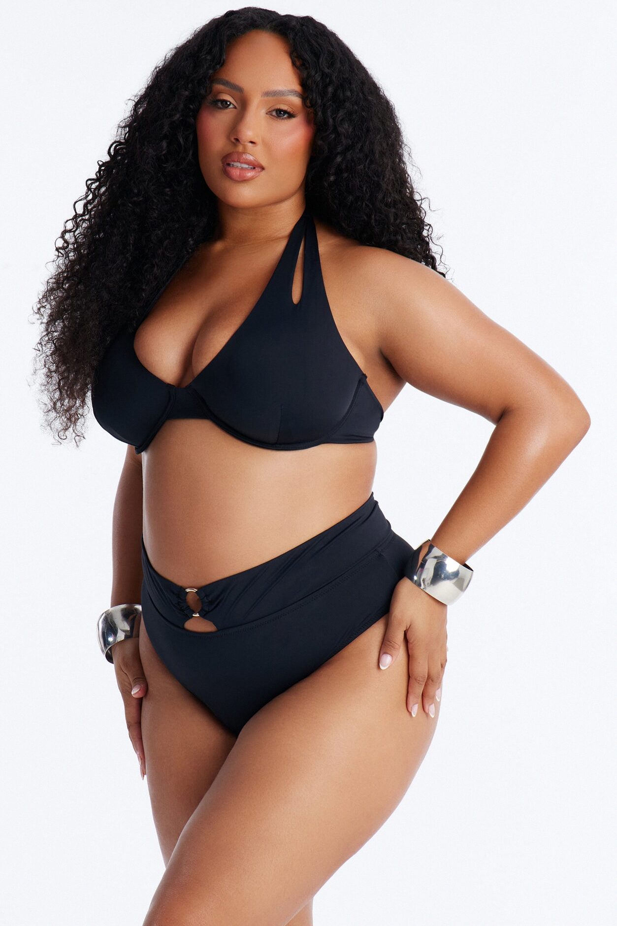 Margaritas At The Pool Hardware Underwire 2 Piece Bikini - Black