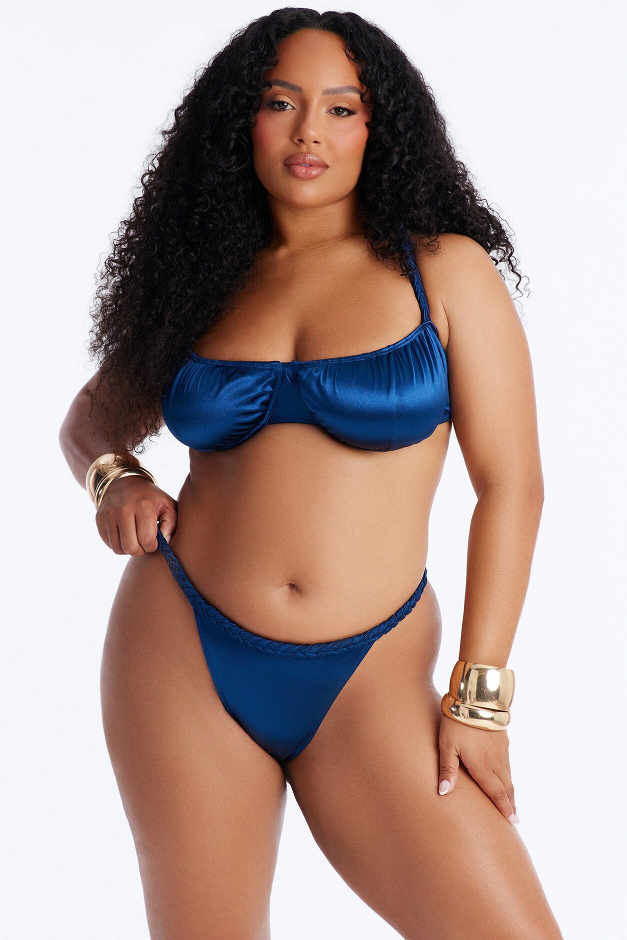 Scrunch Waves 2 Piece Bikini - Navy
