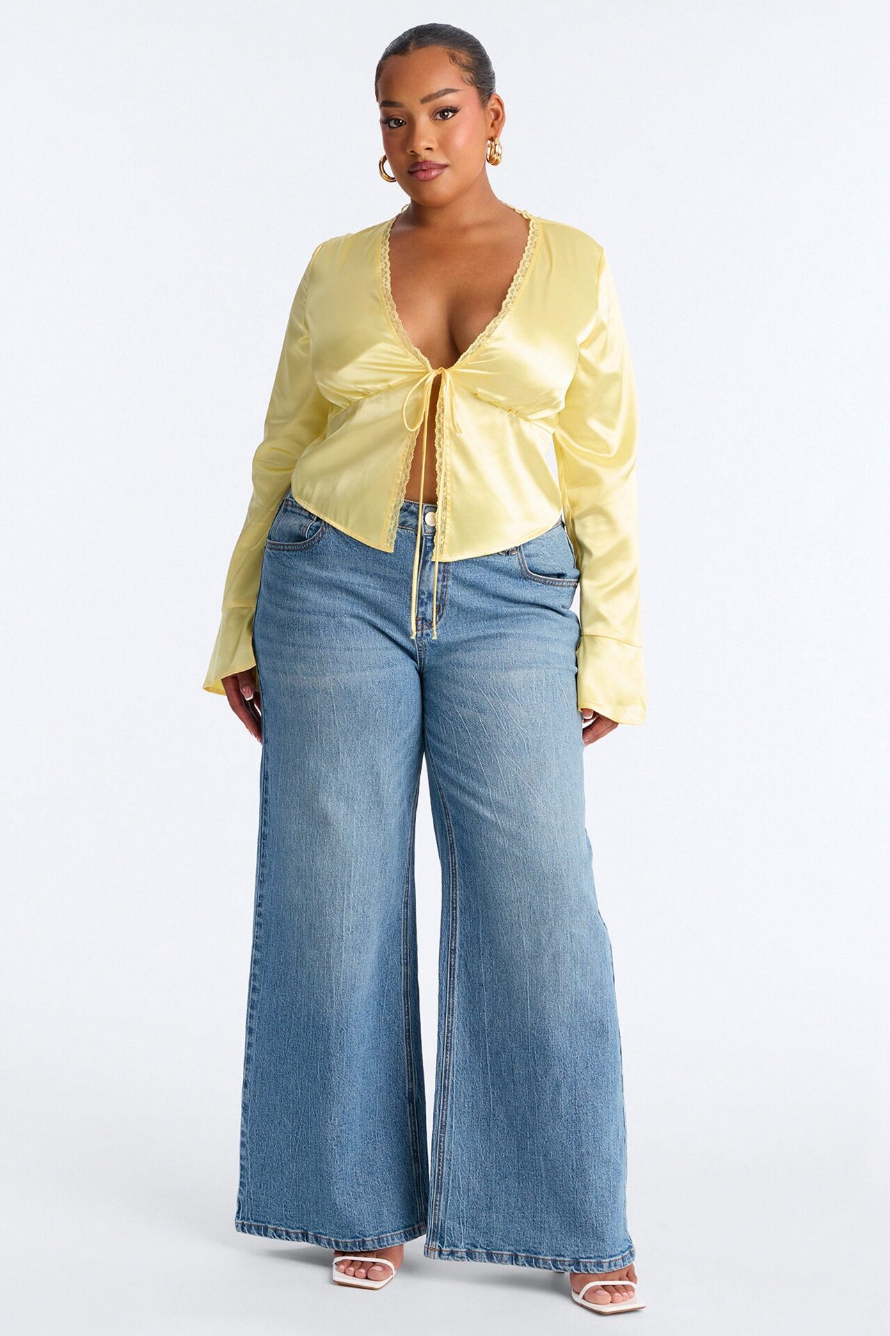 Gorgeously Beautiful Satin Top - Butter Yellow