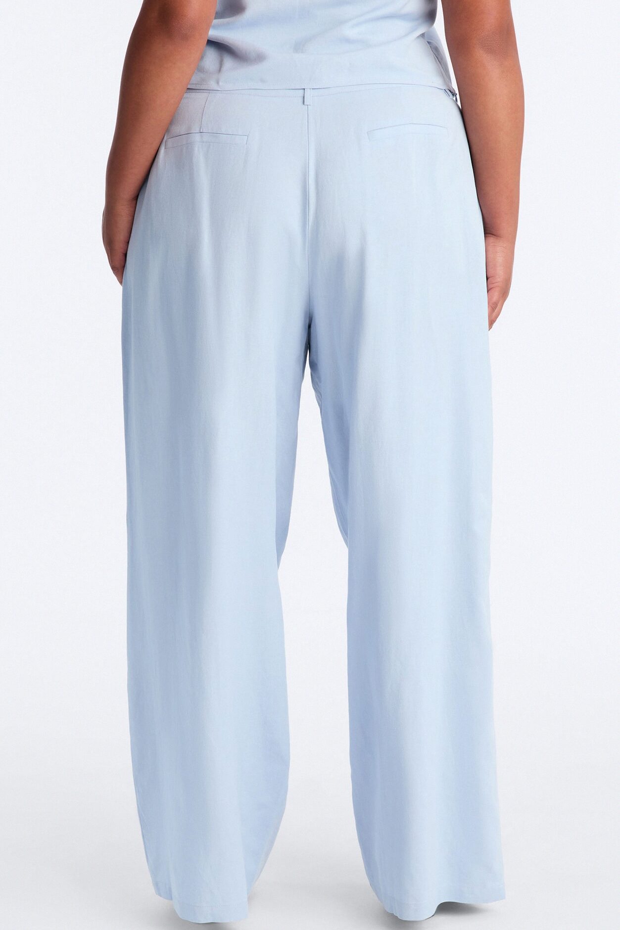 Ocean Breeze Linen Low Rise Pant 33″ - Dusty Blue