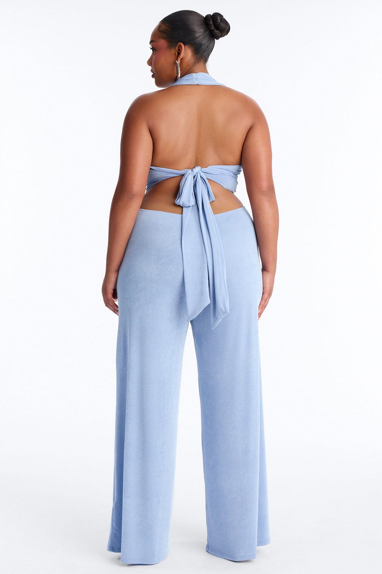 Full Effect Slinky Jumpsuit - Blue