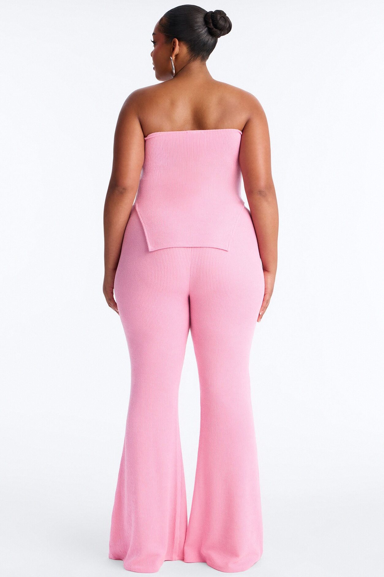 Call My Name Ribbed Pant Set - Pink