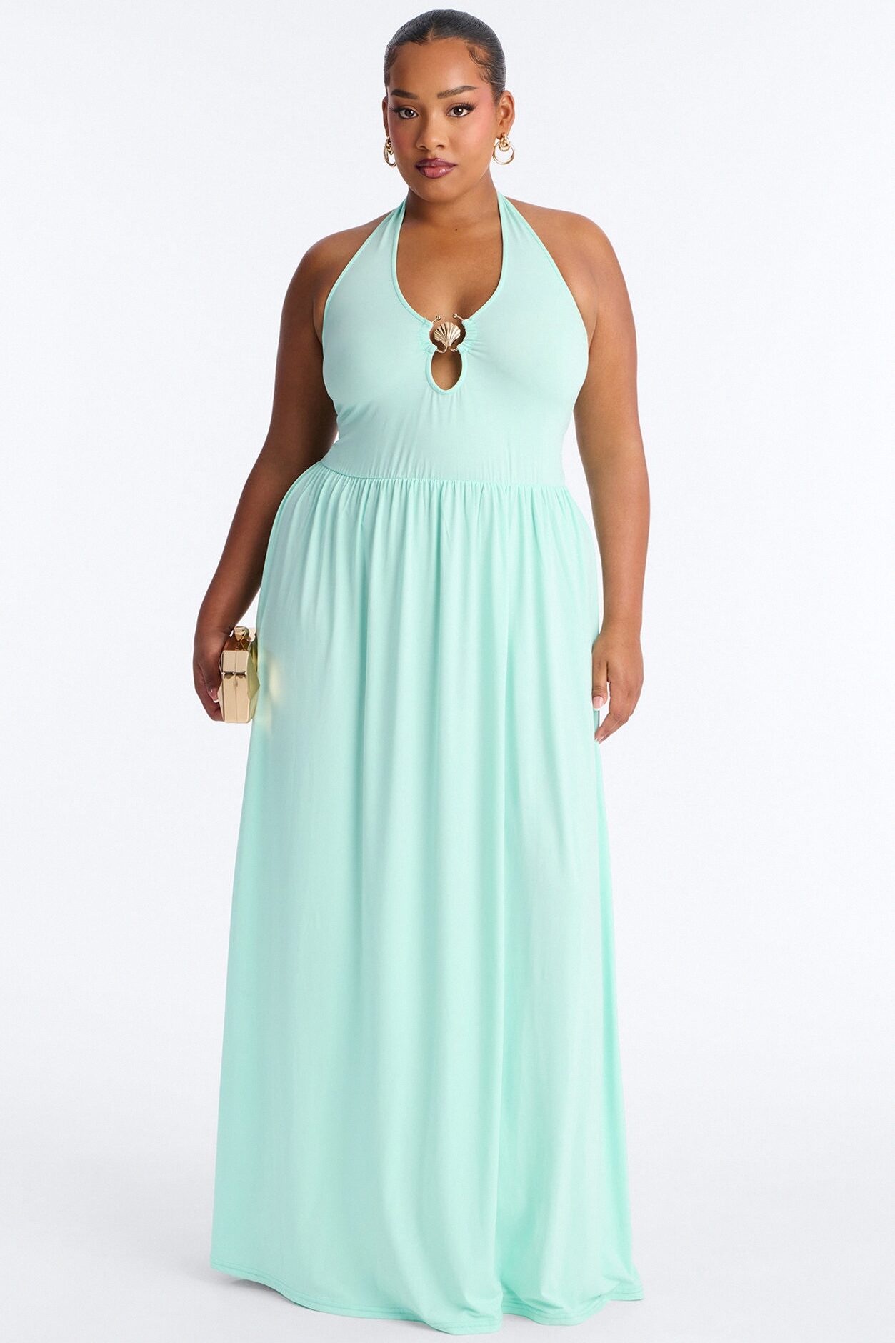 Jayden Halter Hardware Maxi Dress - Aqua