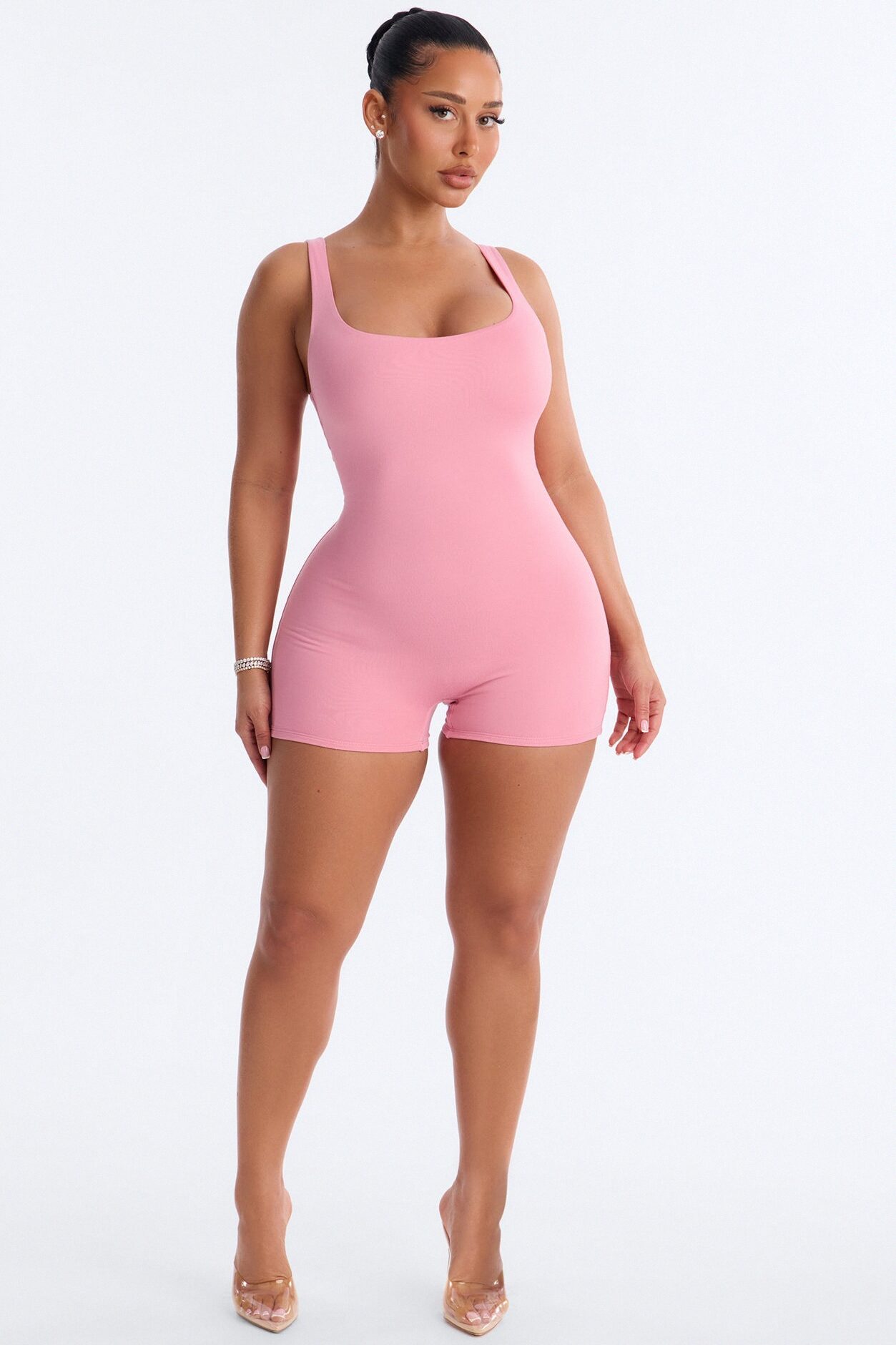 Full Form Double layer Romper - Pink