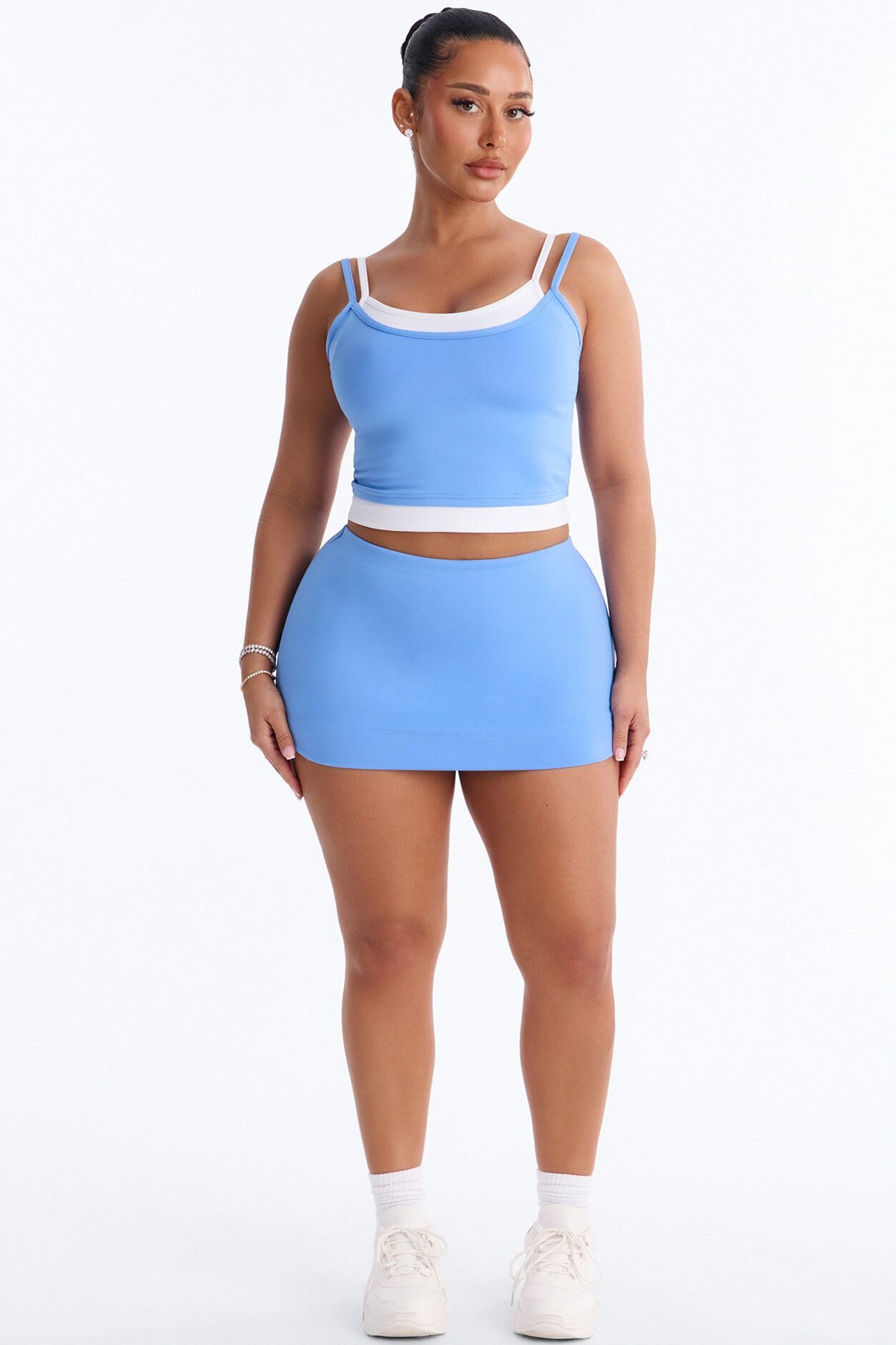 Claudia Mini Skirt Set - Blue