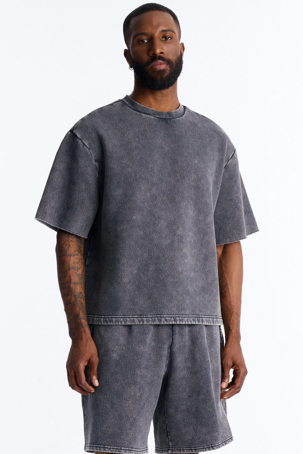 On The Go Washed Tee - Charcoal