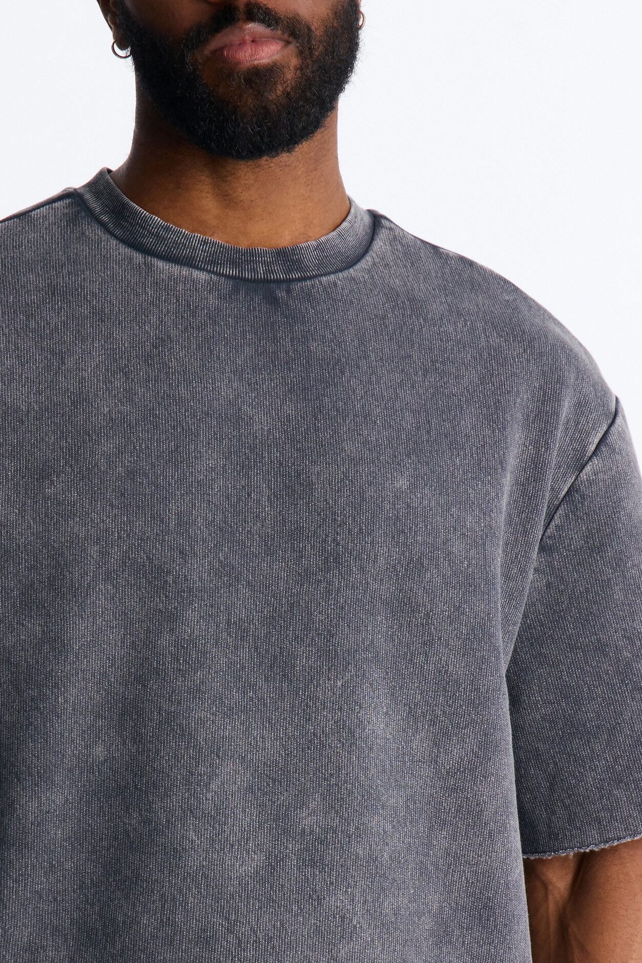 On The Go Washed Tee - Charcoal