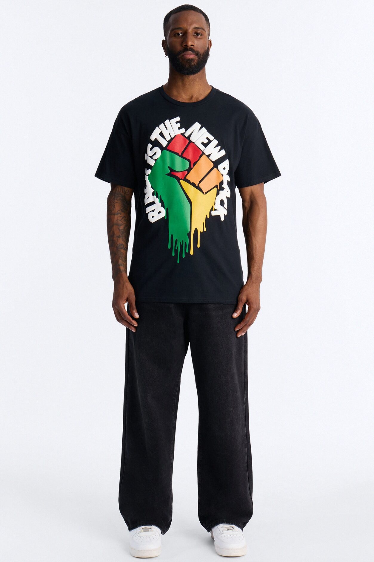 Black Is The New Black Oversized Short Sleeve Tee - Black
