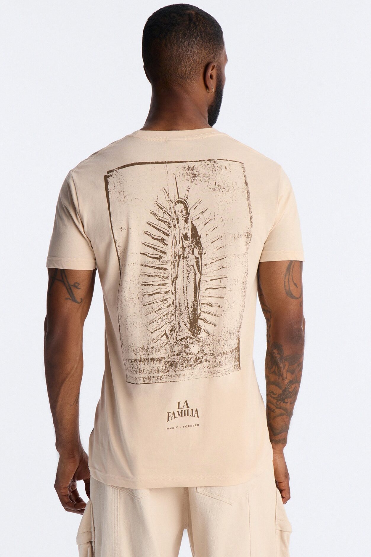 La Familia Virgin Mary Short Sleeve Tee - Cream