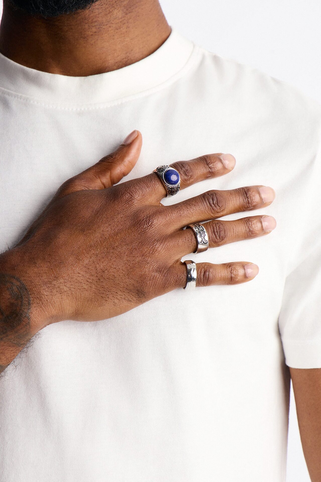 Wistful Night Multi Size Ring Set - Silver