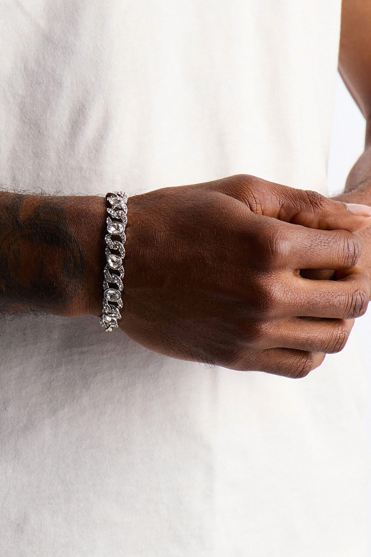 Opulent Oval Chain Bracelet - Silver