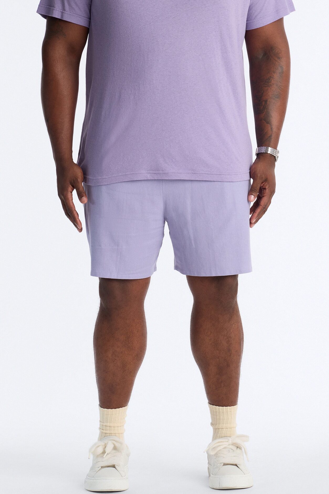 Bahamas Linen Slim Short - Lavender