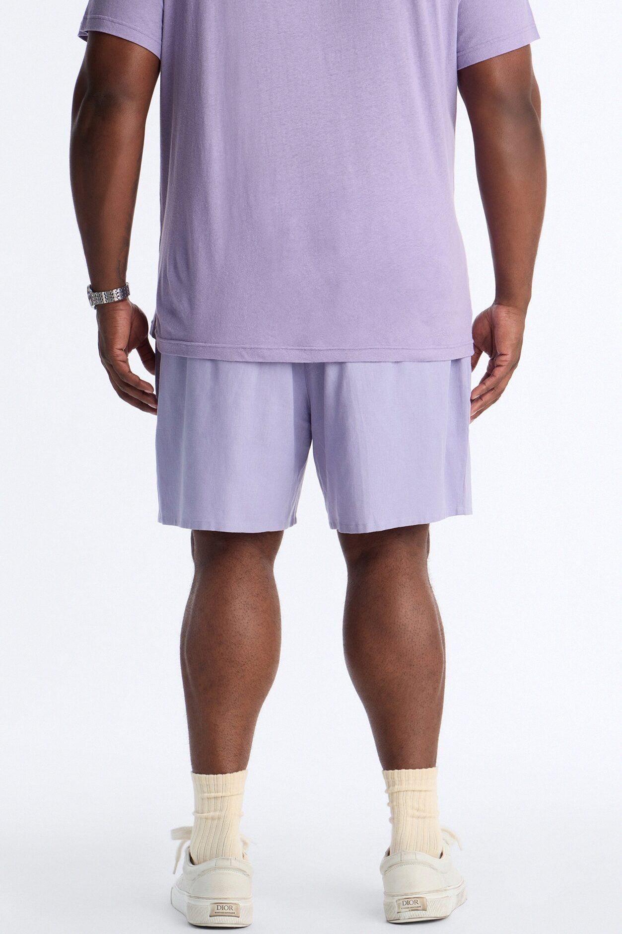 Bahamas Linen Slim Short - Lavender