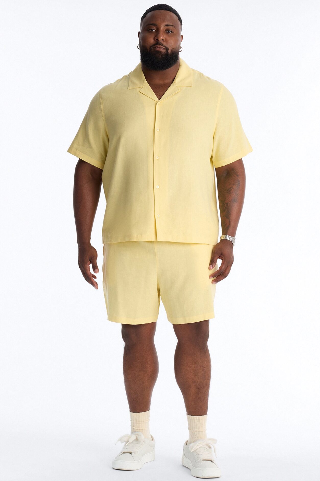 Bahamas Linen Shorts - Butter Yellow