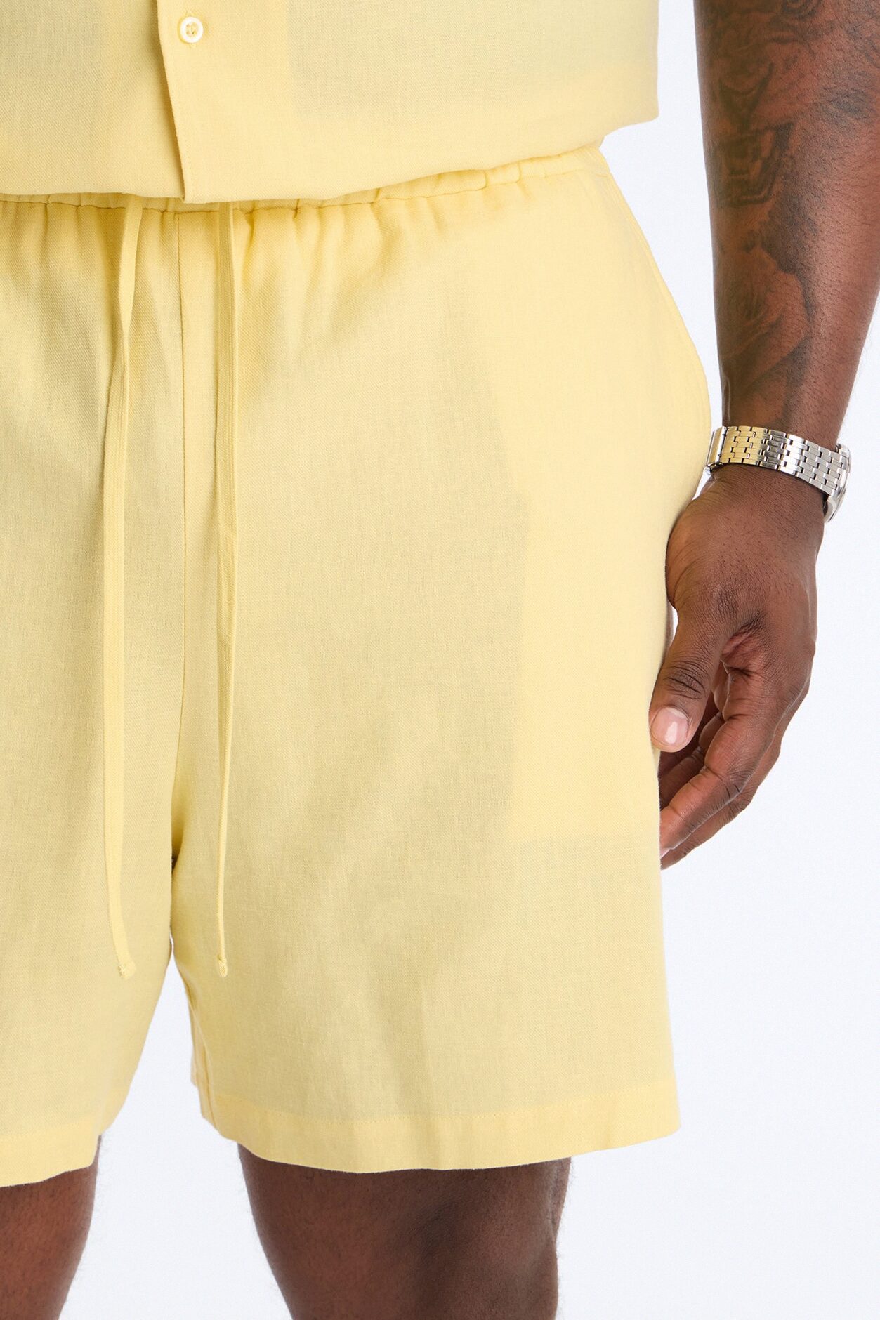 Bahamas Linen Shorts - Butter Yellow