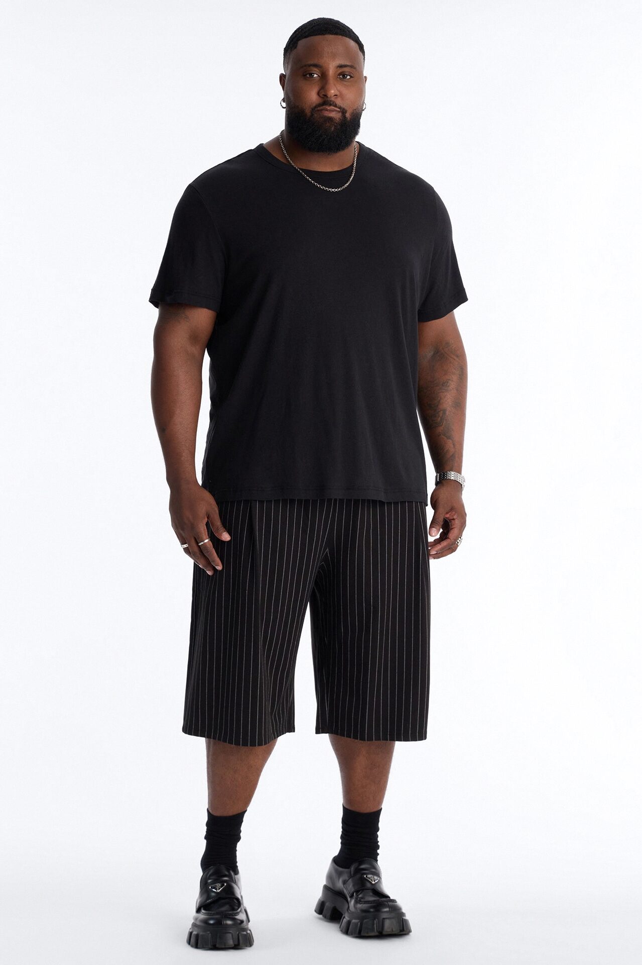 Bahamas Linen Crew Tee - Black