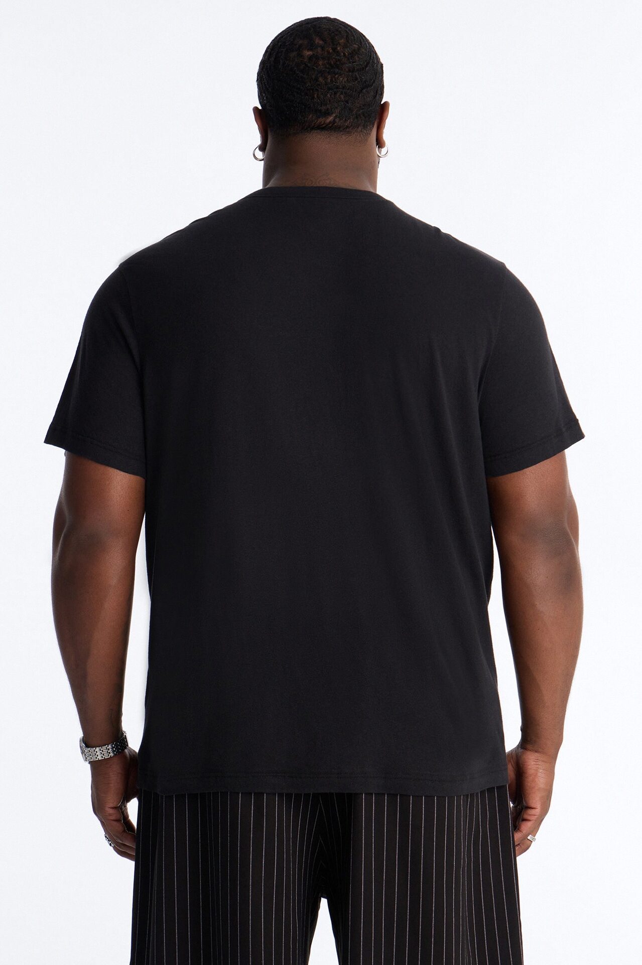 Bahamas Linen Crew Tee - Black