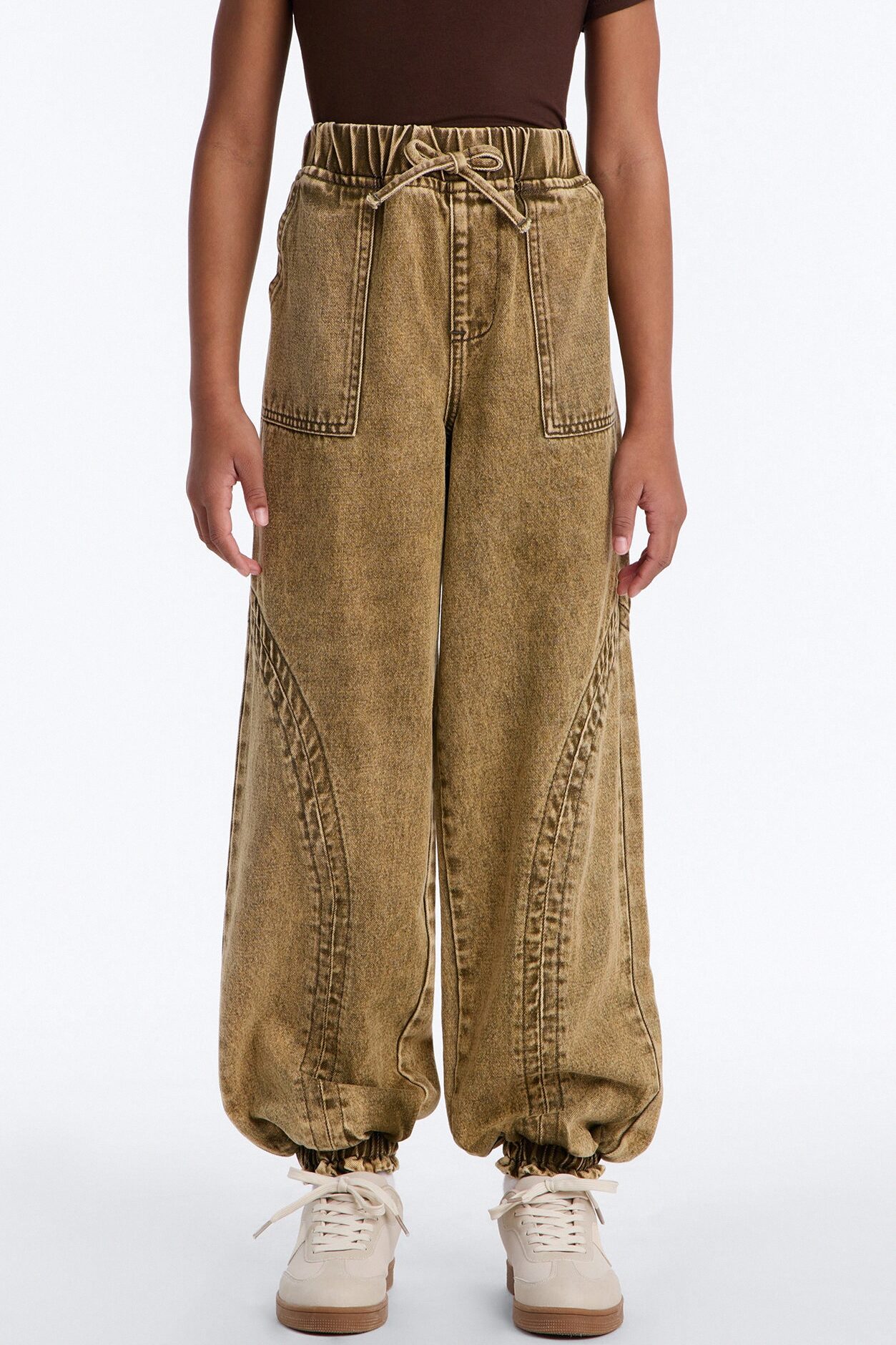 Mini Alicia Washed Jogger Twill Pant - Olive