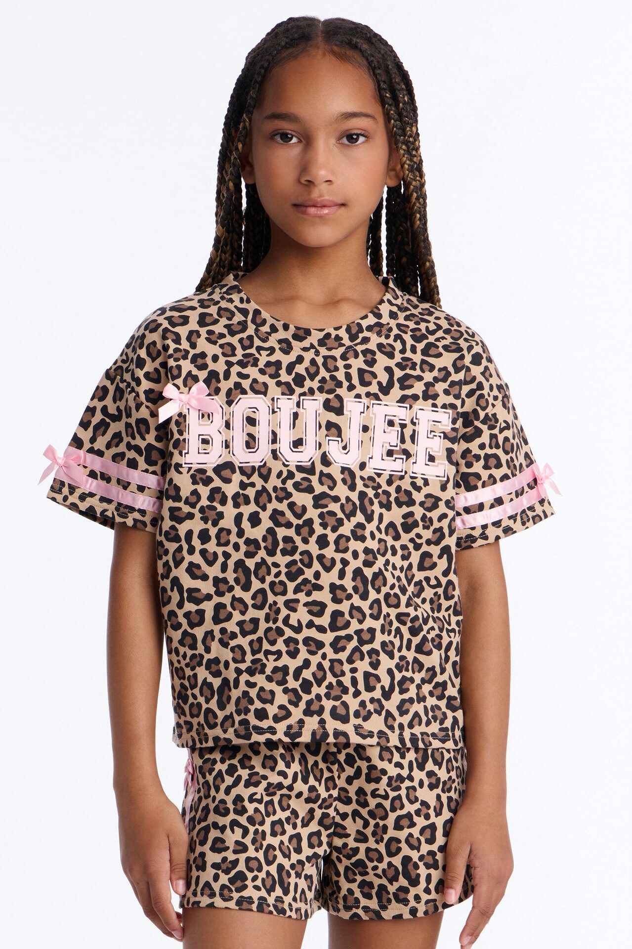 Mini Beautifully Boujee Short Set - Leopard