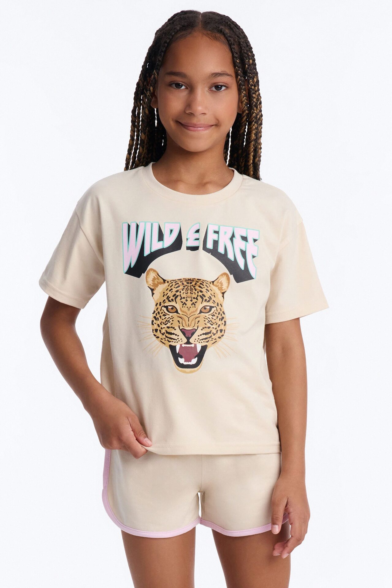 Mini Wild & Free Short Set - Sand