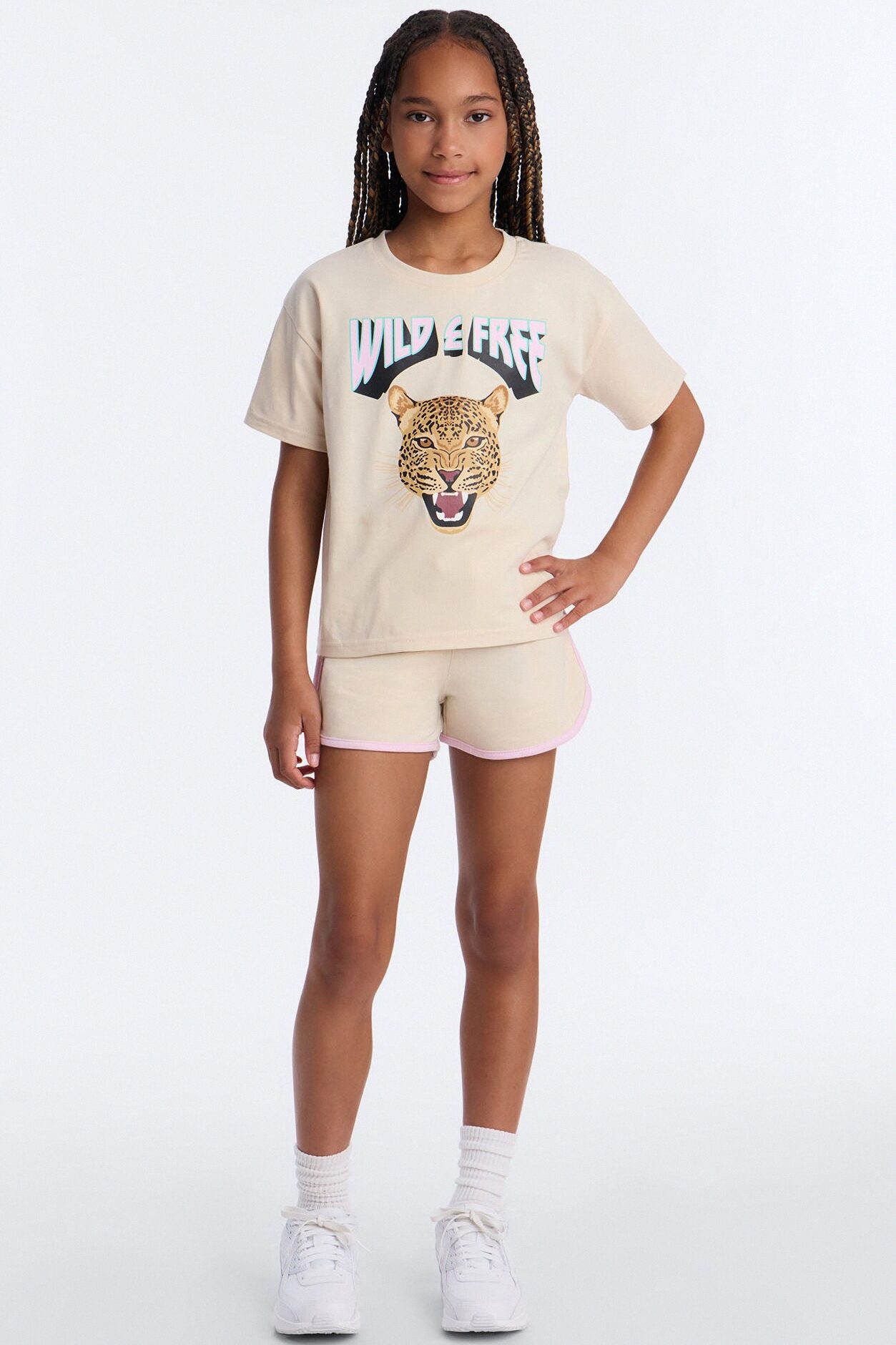 Mini Wild & Free Short Set - Sand