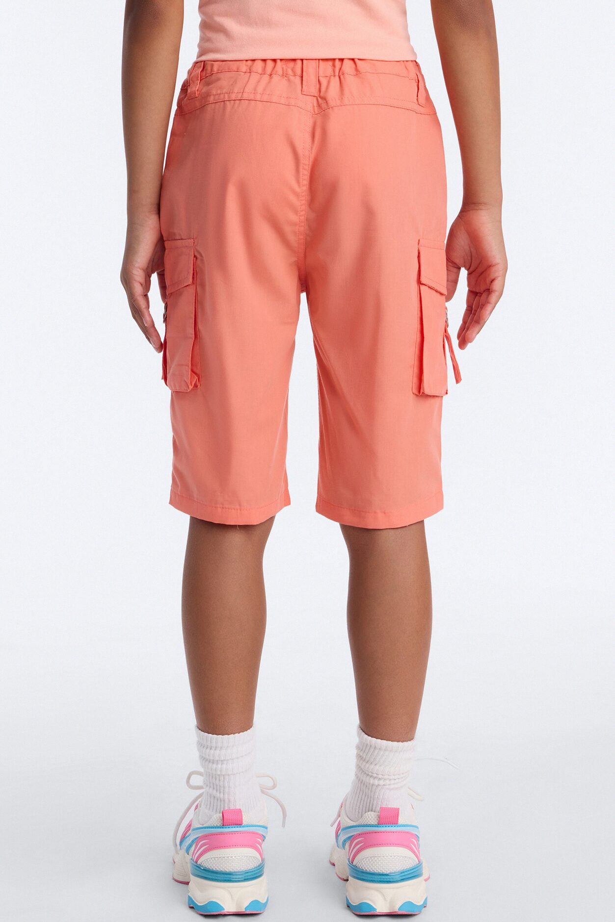 Mini Victoria Cargo Bermuda Shorts - Orange