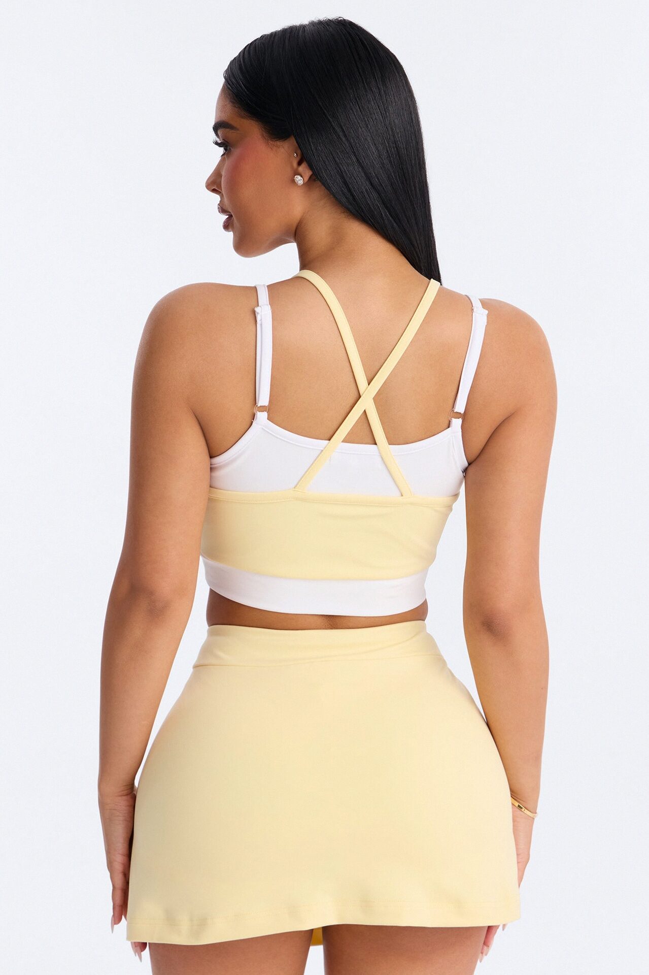 Melinda Tank And Mini Skort Set - Butter Yellow
