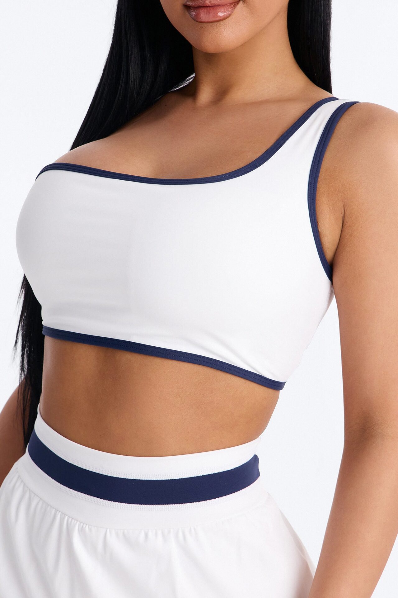 Daniele One Shoulder Skirt Set - White
