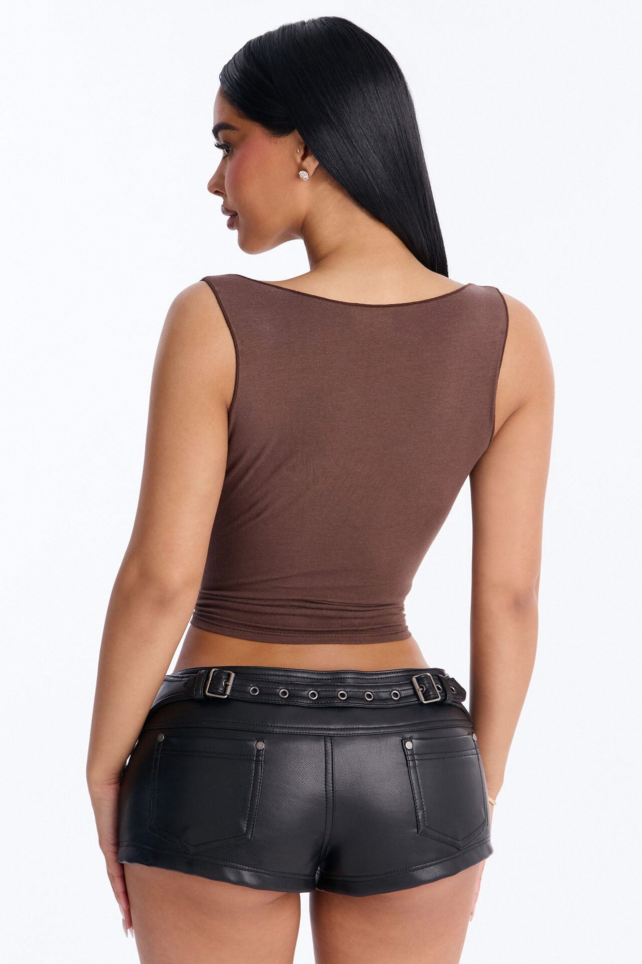 Eighty Nine Baby Tank Top - Brown