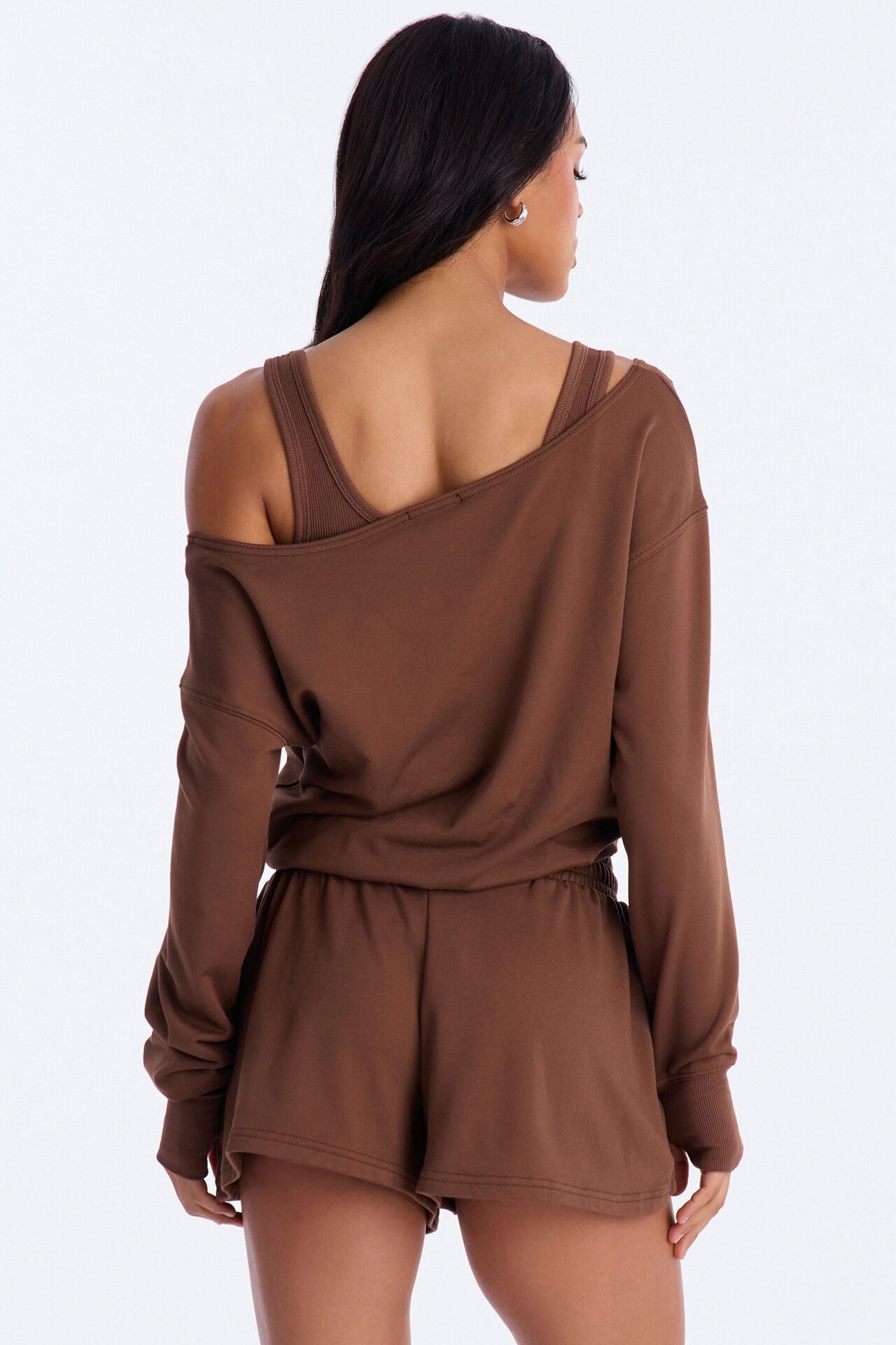 Finley Fleece Short Set - Chocolate
