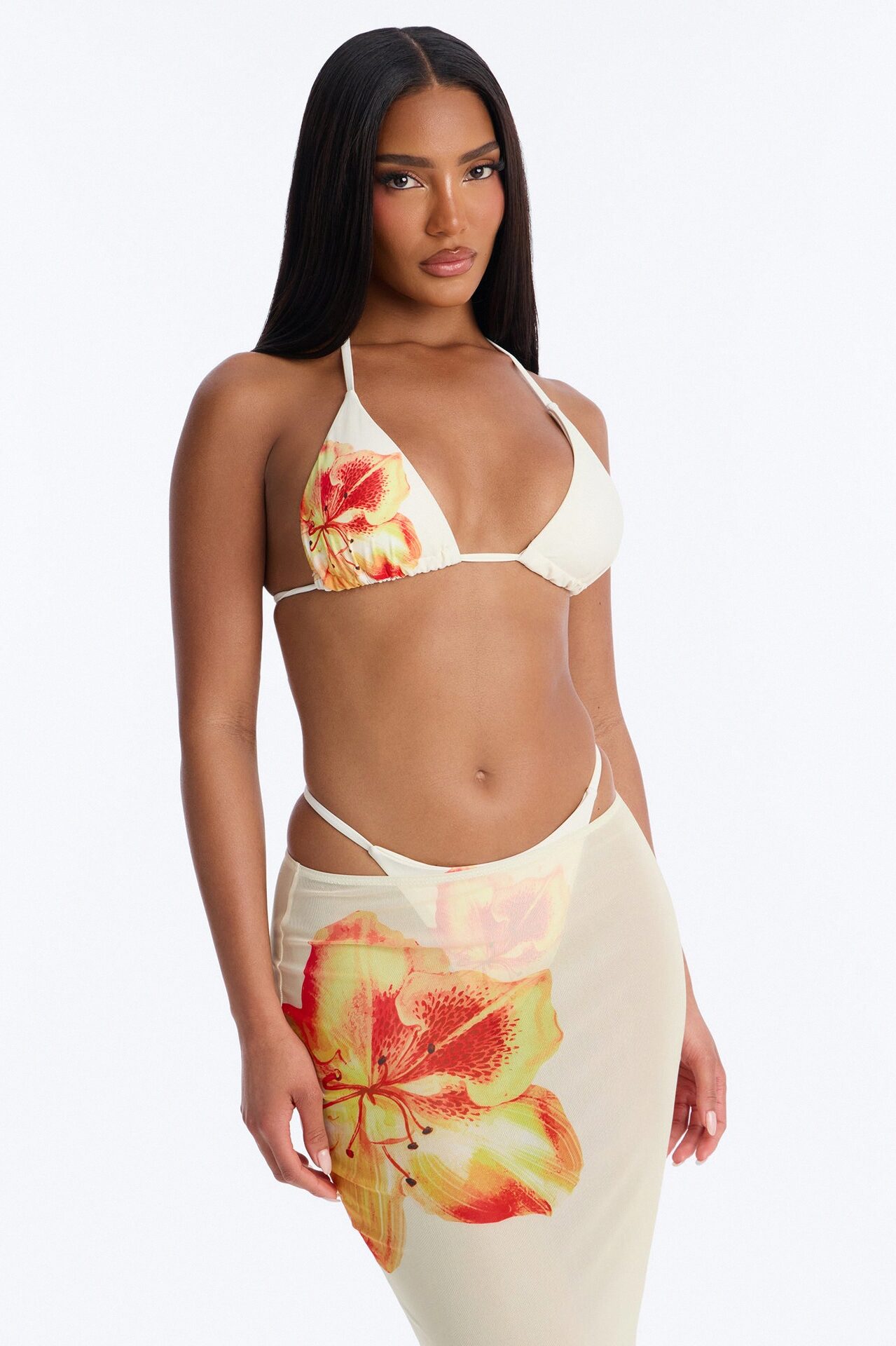 Through It All Bikini And Sarong - Ivory