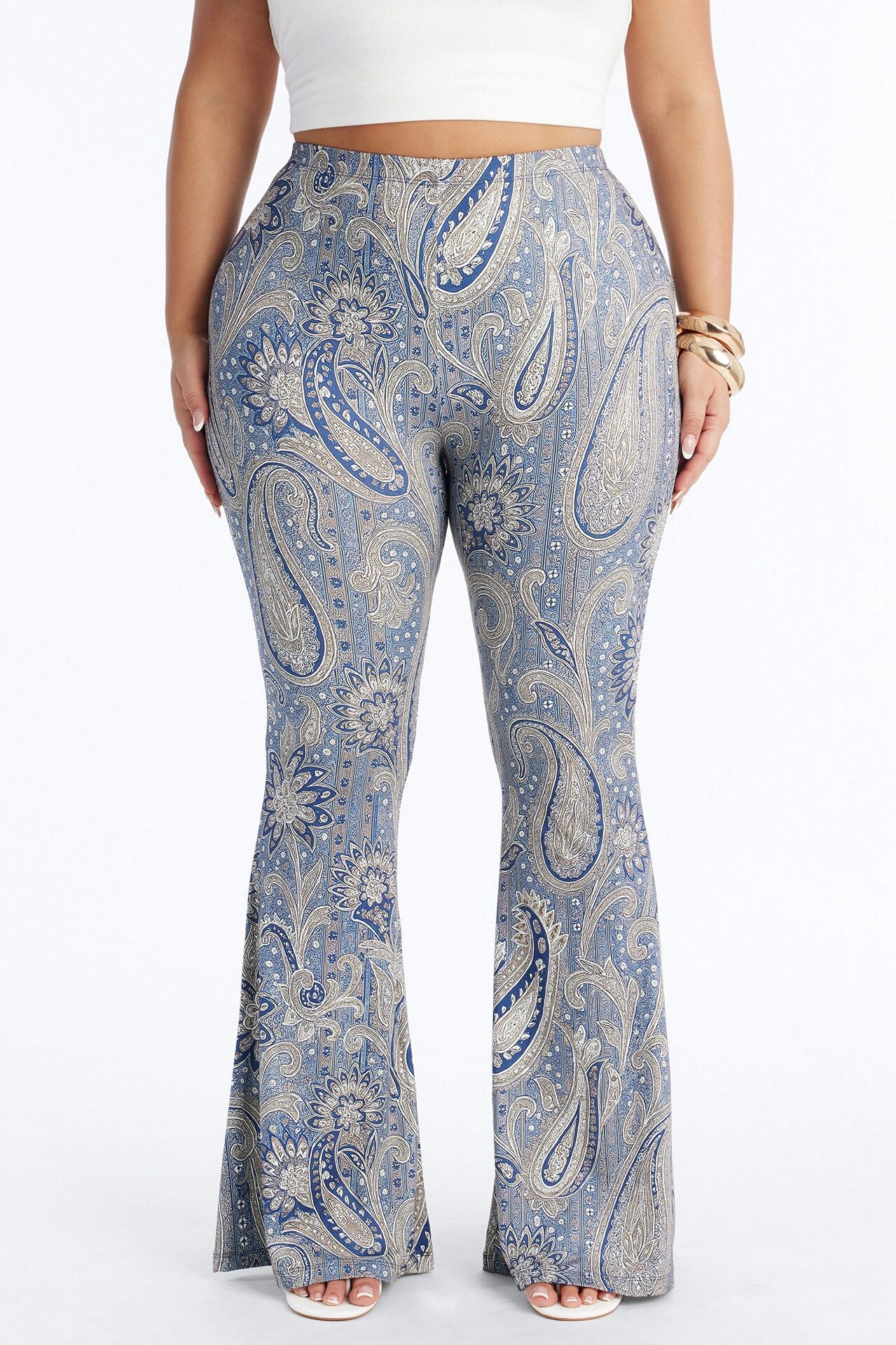 Boho Dreams Paisley Flare Pant - Blue/combo