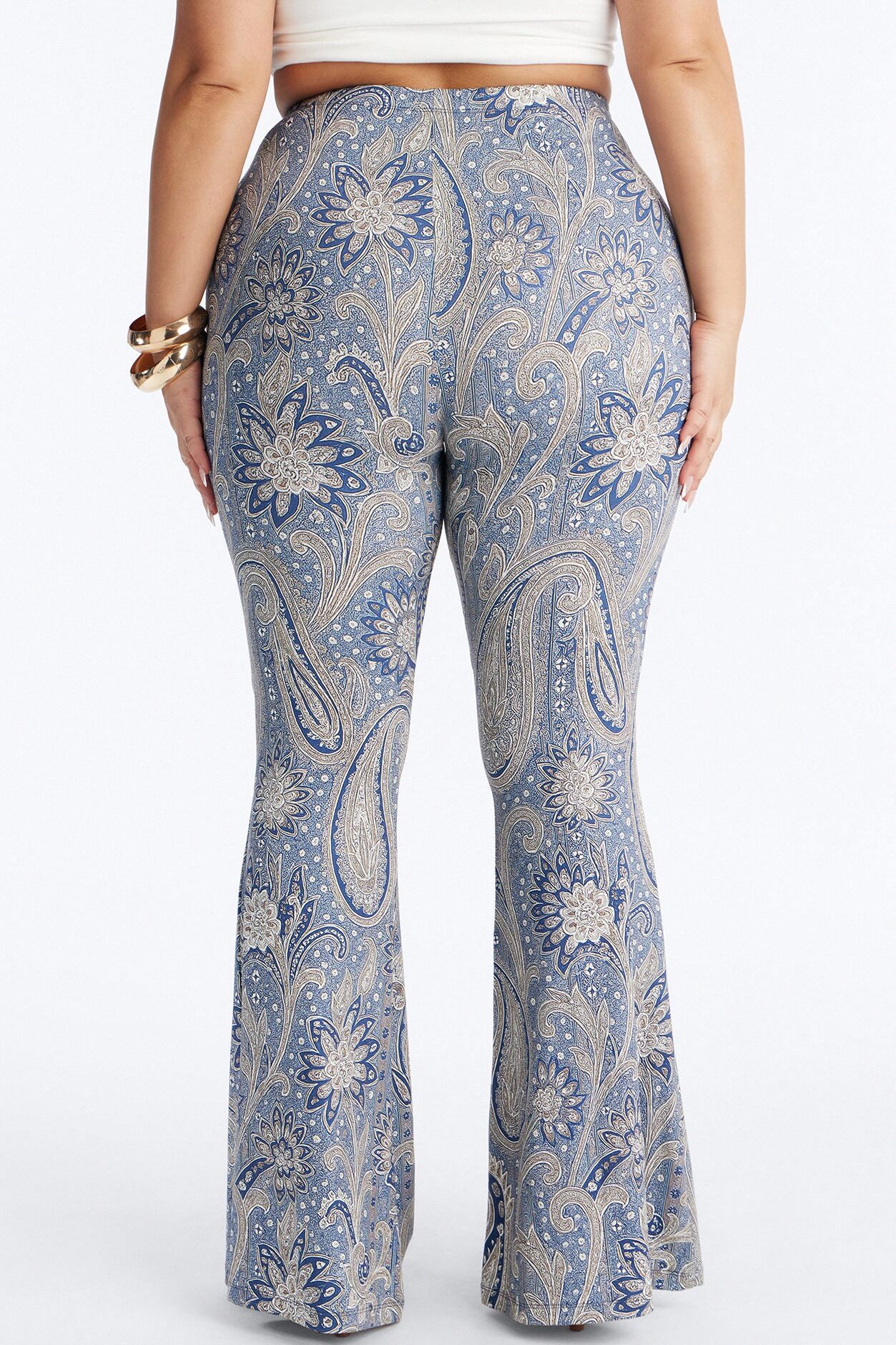 Boho Dreams Paisley Flare Pant - Blue/combo