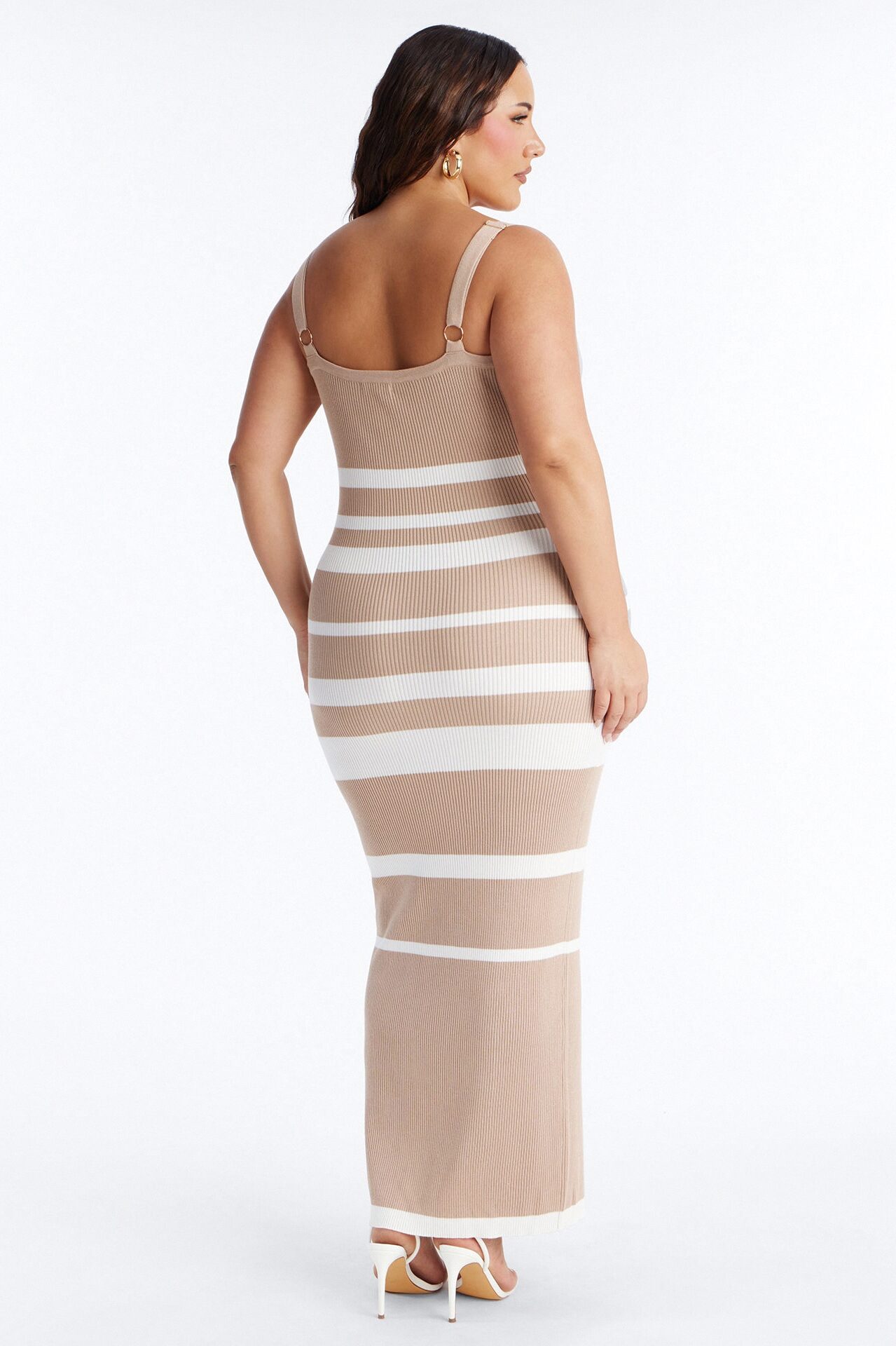 Cherry Pop Sweater Maxi Dress - Taupe